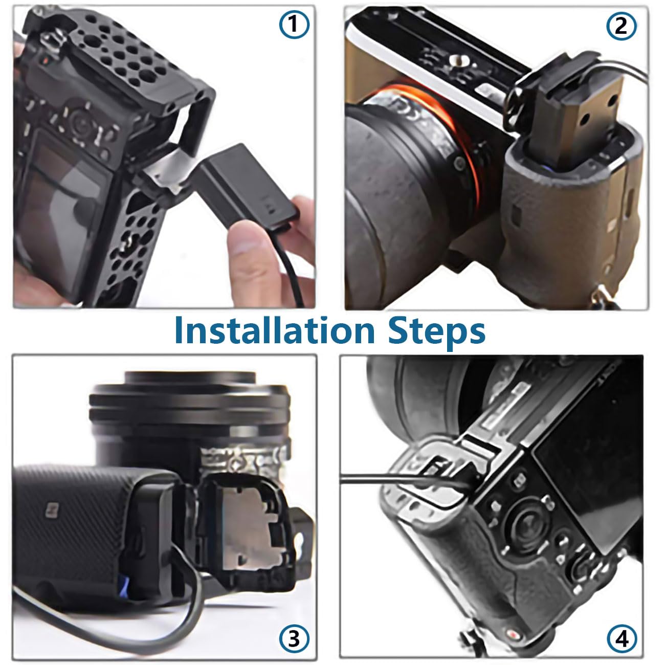 Hy1C Ac Pw20 Ac Power Adapter Np Fw50 A6400 A6000 Dummy Battery Kit Pw20 For Sony Alpha Zv E10 A5100 A6100 A6300 A6500 A7Ii A7S A7Sii A7R A7Rii Dsc Rx10 Nex 5 Cameras Continuous Power Supply