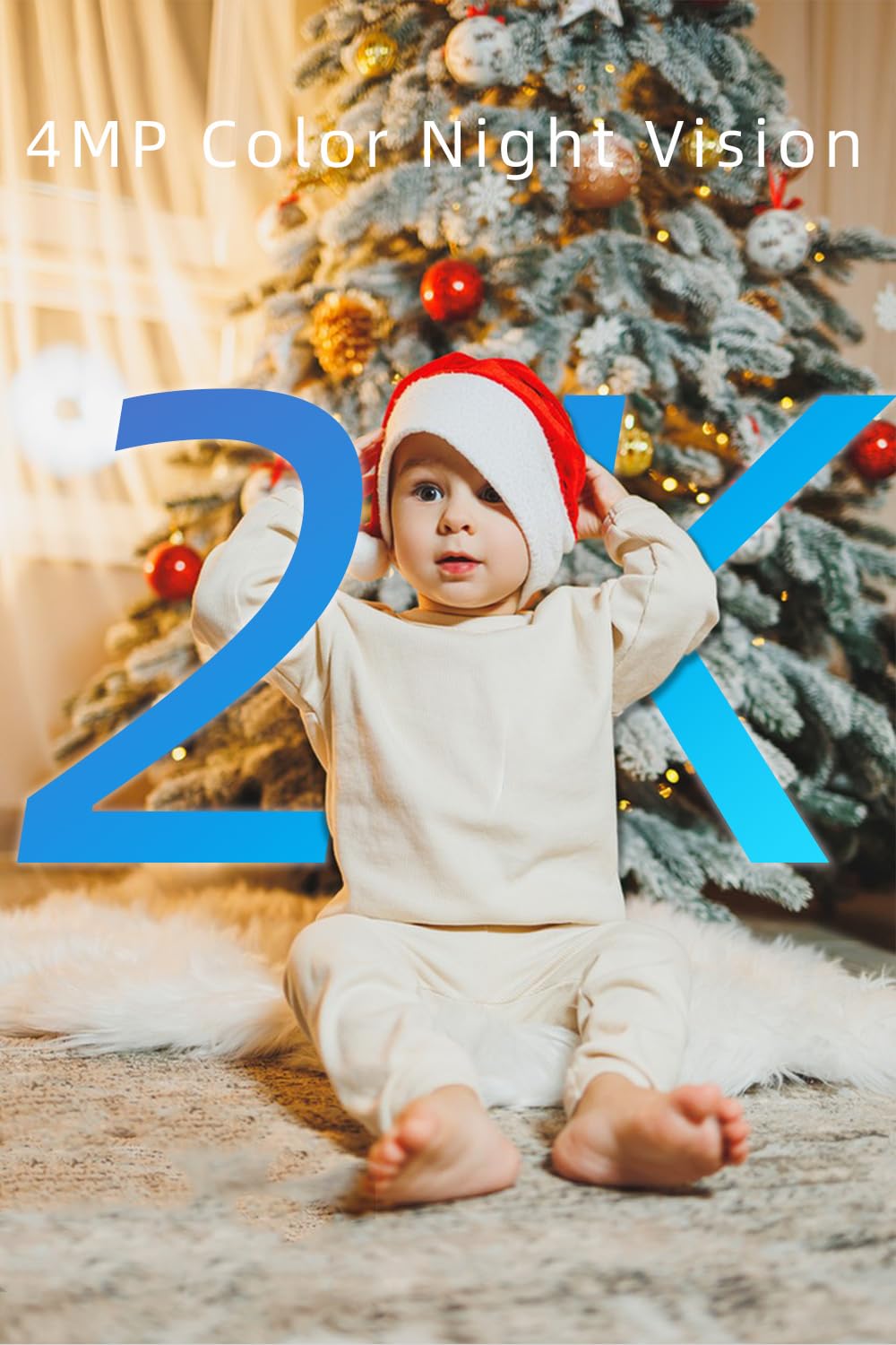 Rraycom 2Pack Baby Camera Monitor For Home Security   4Mp Wifi 6 Indoor Camera, Ptz Camera W/Motion Detection & Tracking, 2 Way