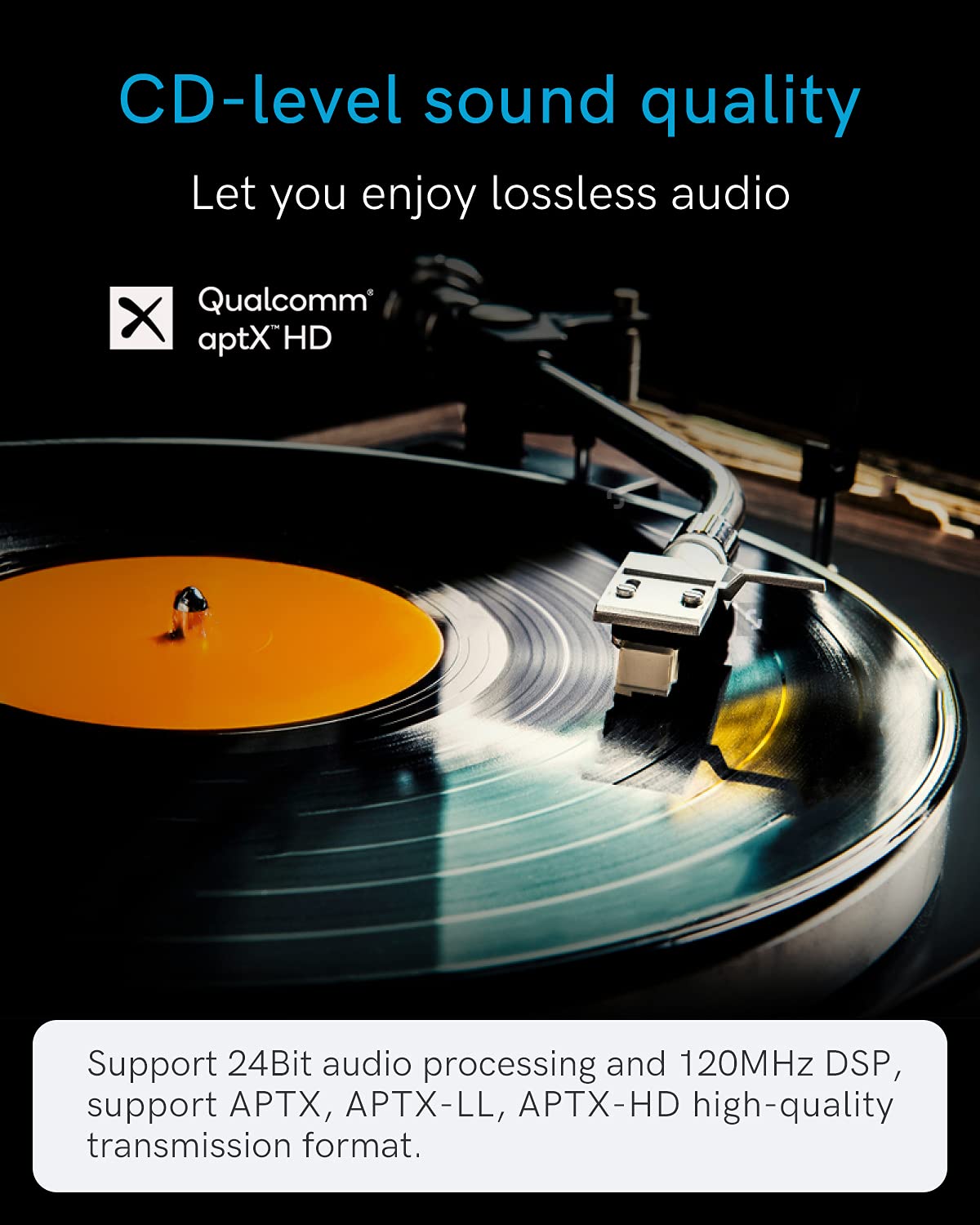 Choocl Bluetooth 5.0 Aptx Hd Adapter With Ipod Cable For Range Rover, Land Rover, Jaguar Wireless Audio Interface Car Kit For 30