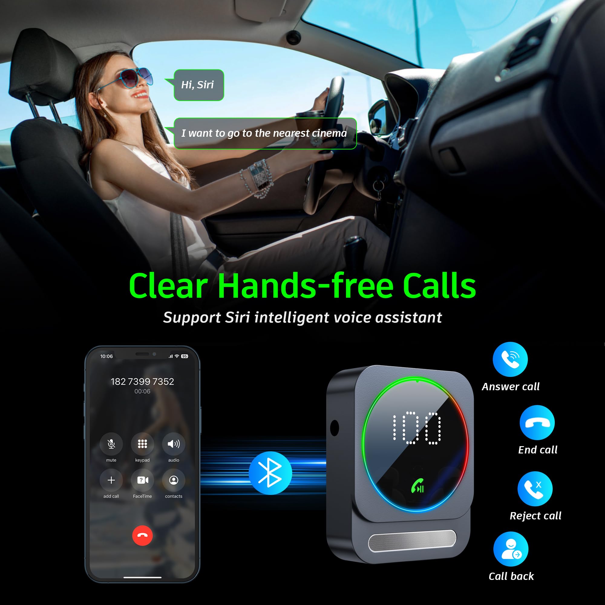 Bluetooth Aux Adapter, Sonru Bluetooth 5.3 Receiver For Car, Wireless Audio Receiver For Car/Home Stereo/Wired Headphones/Speake