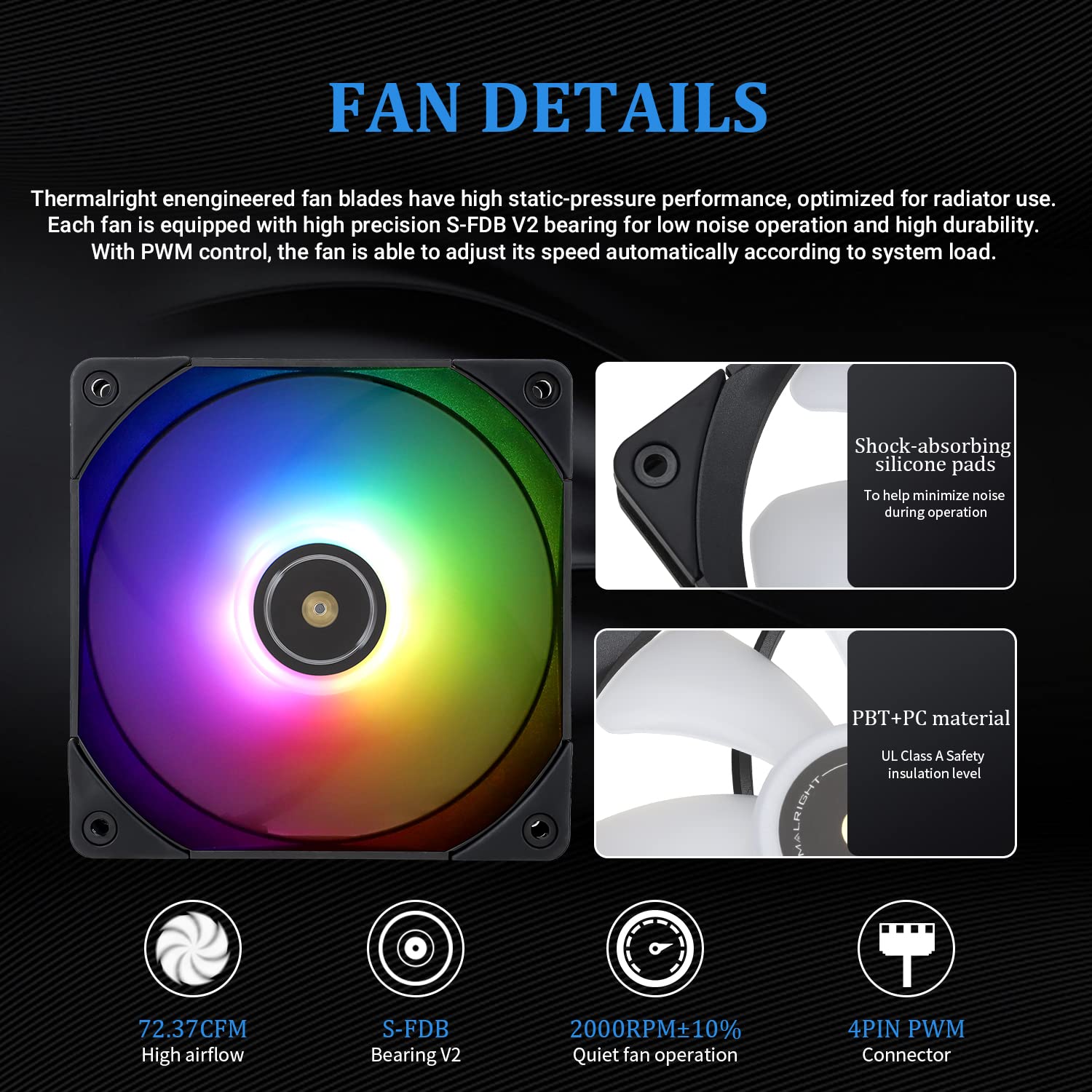 Thermalright Frozen Notte 240 Black Argb Water Cooling Cpu Cooler, 240 Black Cpu Cooler Specifications, Double Pwm Fans, S Fdb V