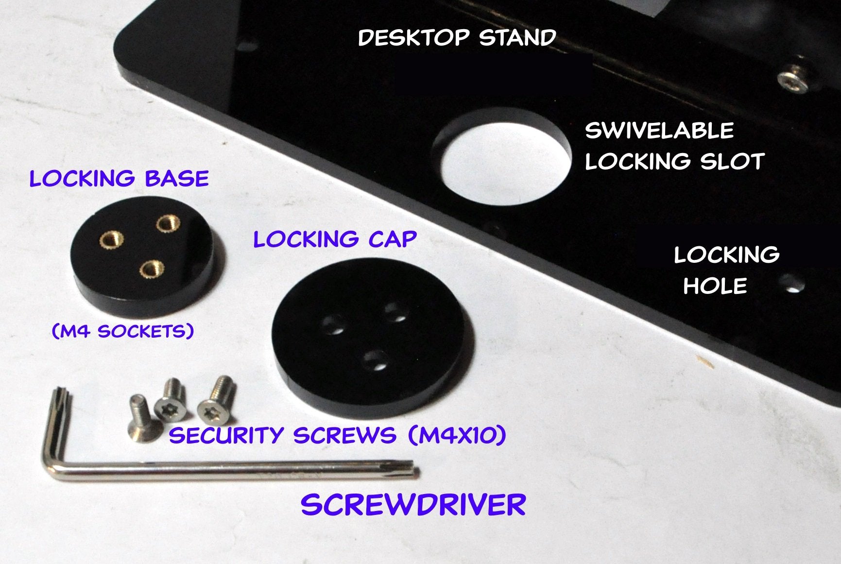 Black Acrylic Vesa Desktop Mount Stand For Smart Display