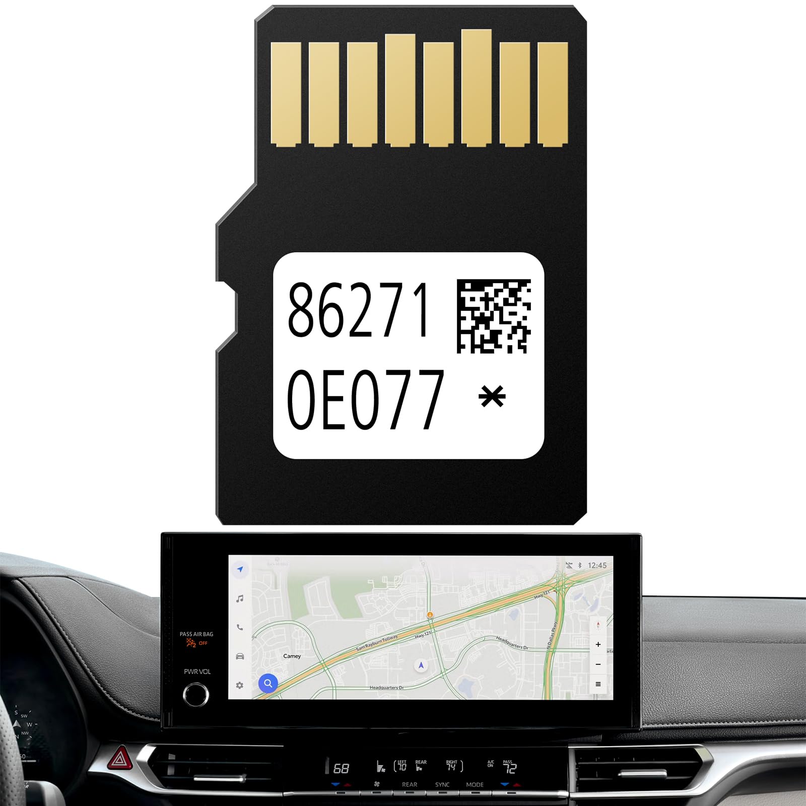 2025 Navigation SD Card Update Map Accessories Micro SD Card 86271-0E077 Compatible with Toyota 4Runner, Camry, Highlander, RAV4