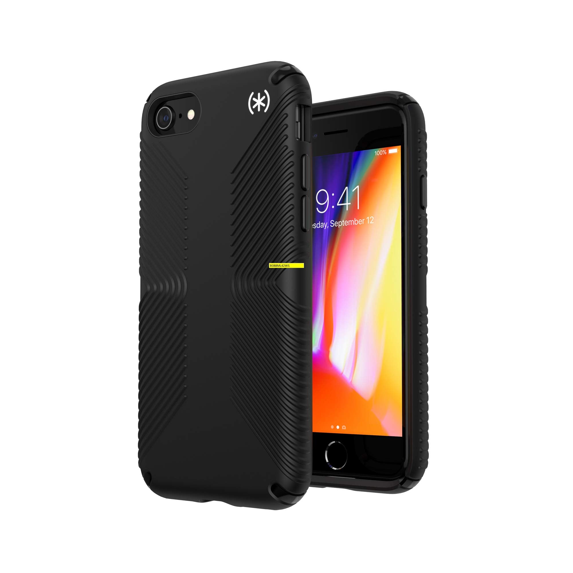 Speck iPhone SE Case - Drop Protection, Scratch Resistant, Slim Design - Fits iPhone 8, 7, SE (2020/2022) - Black - Model 136210-