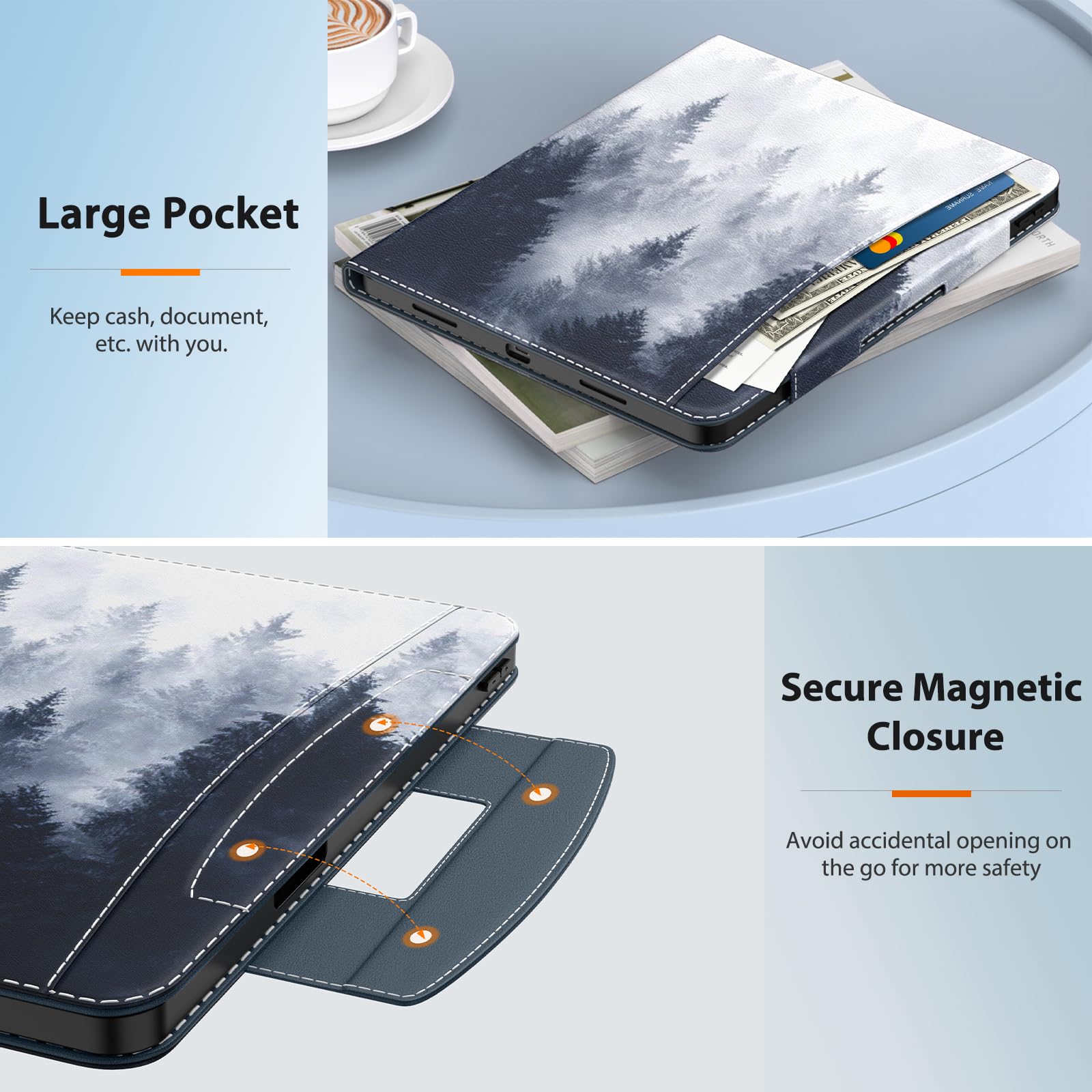 Moko Case For Ipad Air 13 Inch (M3 2025 / M2 2024) & Ipad Pro 12.9 2022/2021 With Pencil Holder, Premium Leather Folio Stand Cov