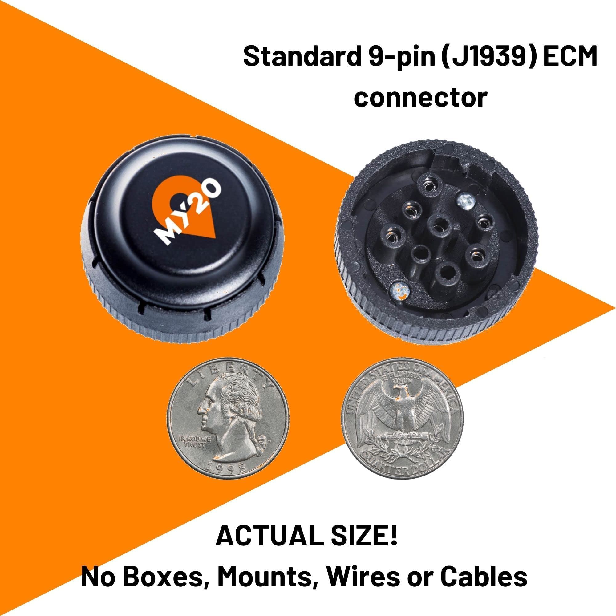 My20 Eld (Electronic Logging Device), Truck Gps Tracking, Fmcsa Compliant, 9 Pin J1939, 6 Pin J1708, Obd Ii Diagnostic Ports, Su