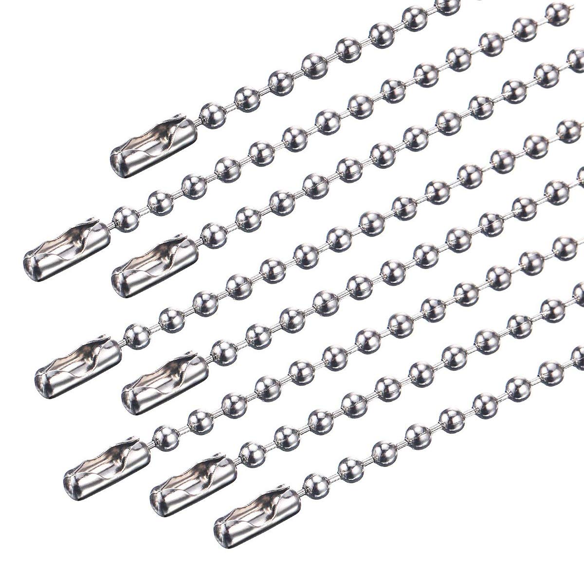 4.5Mm Diameter Beaded Roller Chain Pull Chain Extension With Connector 16 Feet With 20 Matching Connectors
