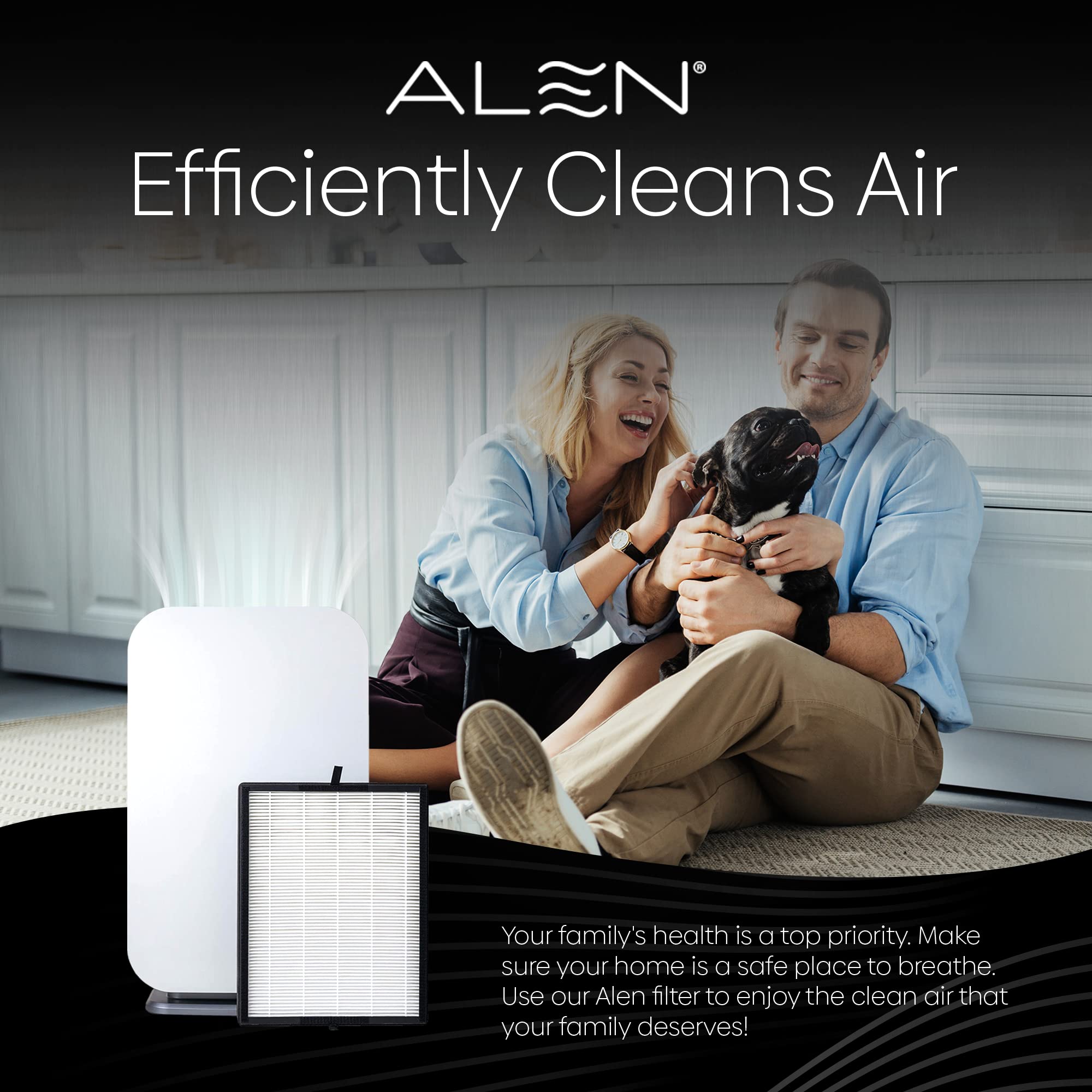 Alen Air Filter Fl40 H Voc/Smoke Replacement Hepa Filter For Breathesmart 45I & Flex Air Purifier Captures Allergens & Mold + Vo