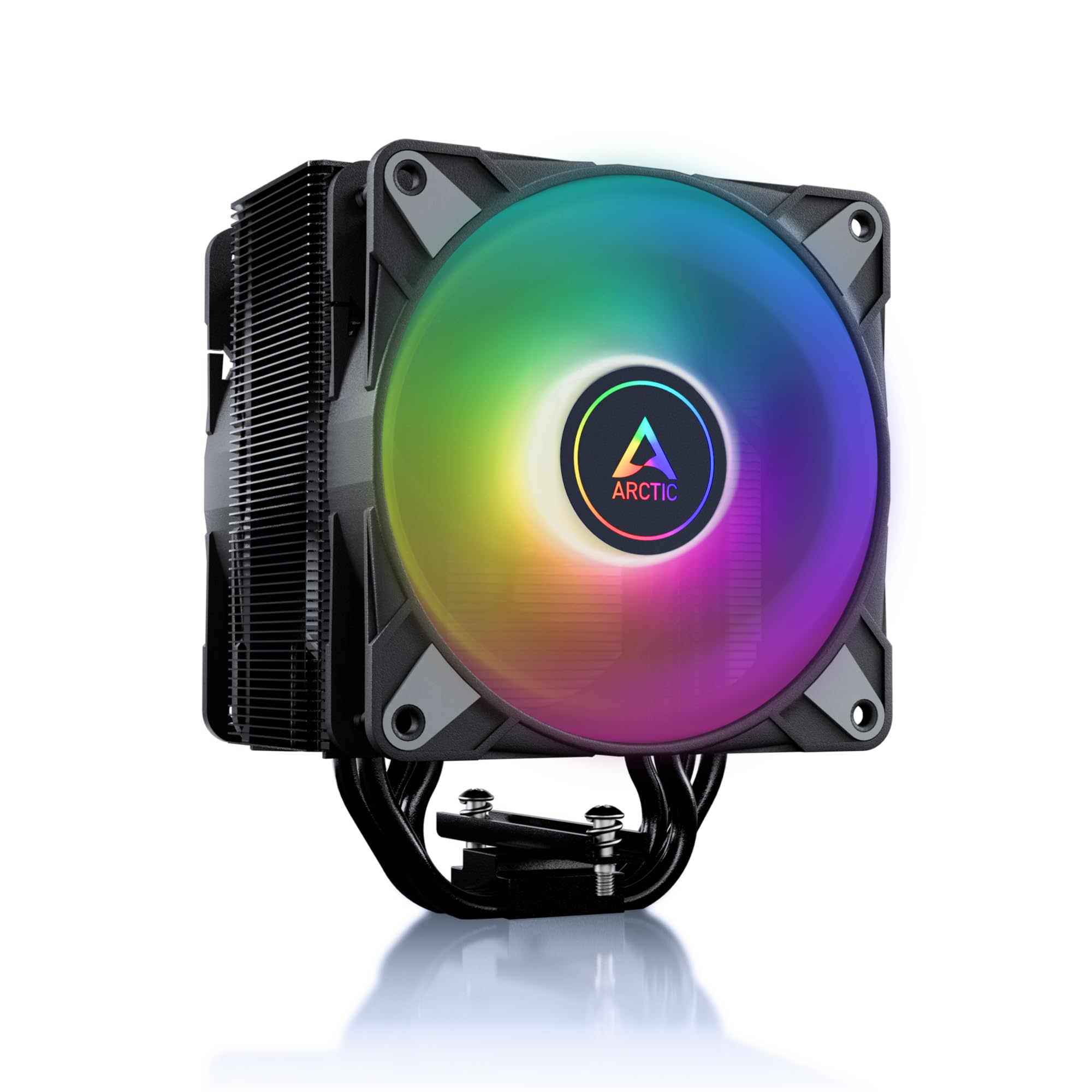 Arctic Freezer 36 A Rgb   Single Tower Cpu Cooler With Push Pull, Two Pressure Optimised 120 Mm P Fans And Argb Lighting, Fluid