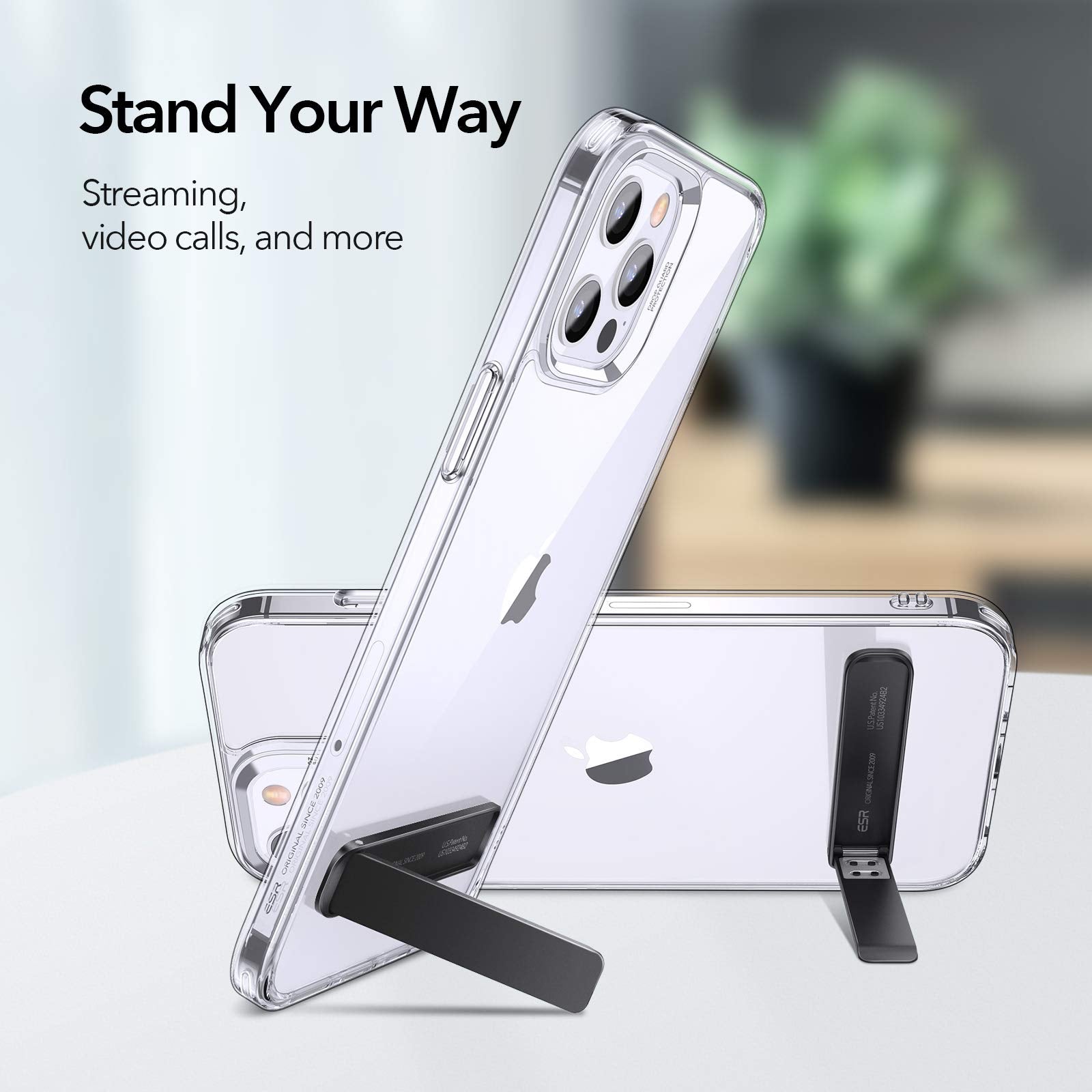 Esr Boost Phone Kickstand, Vertical And Horizontal Stand, Adjustable Angle, Compatible With Iphone 15/15 Plus/15 Pro/15 Pro Max,