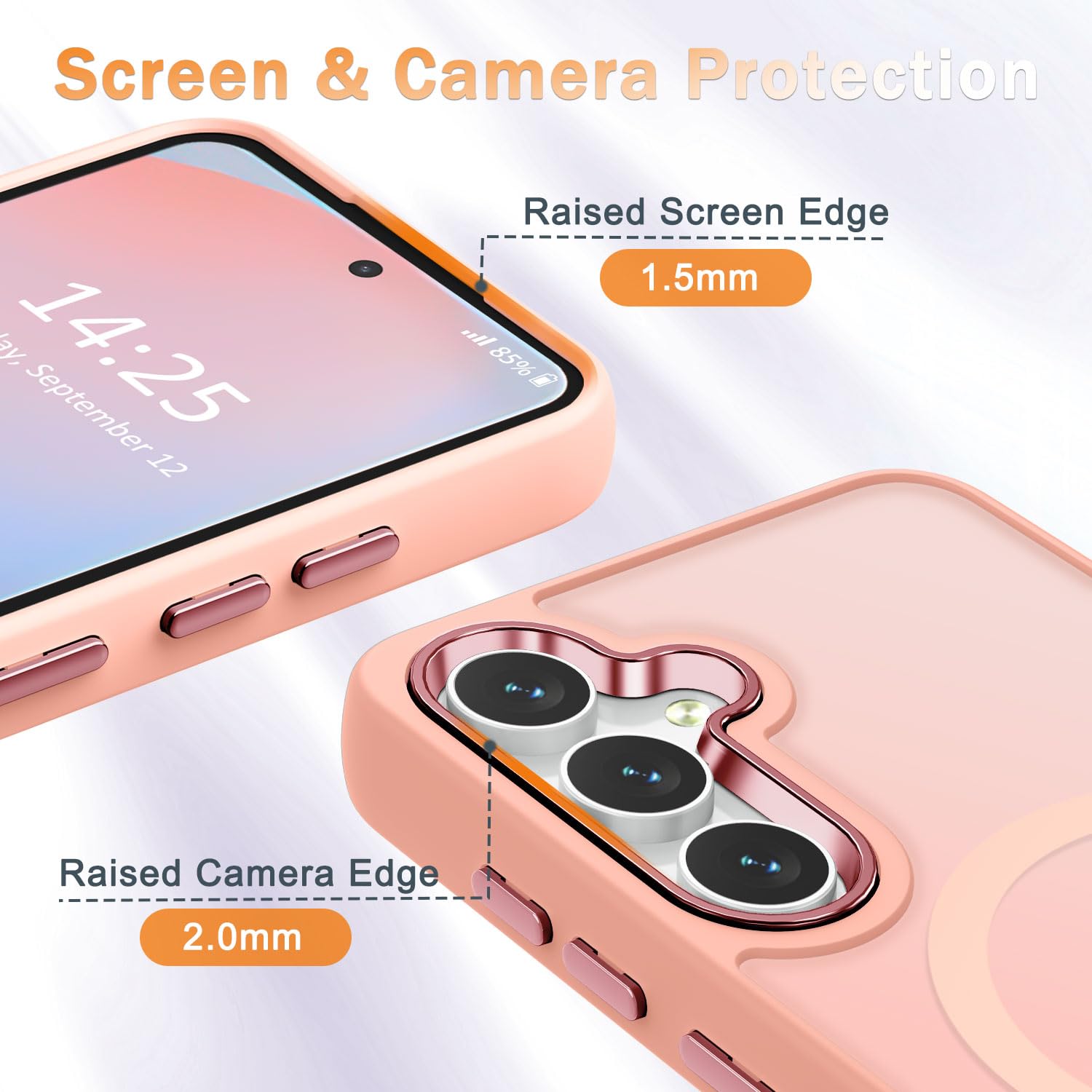 Yenapoon For Samsung Galaxy S24 Fe Case, Matte Magnetic Phone Case With 1 Screen Protector, Support For Magsafe, Translucent Fro