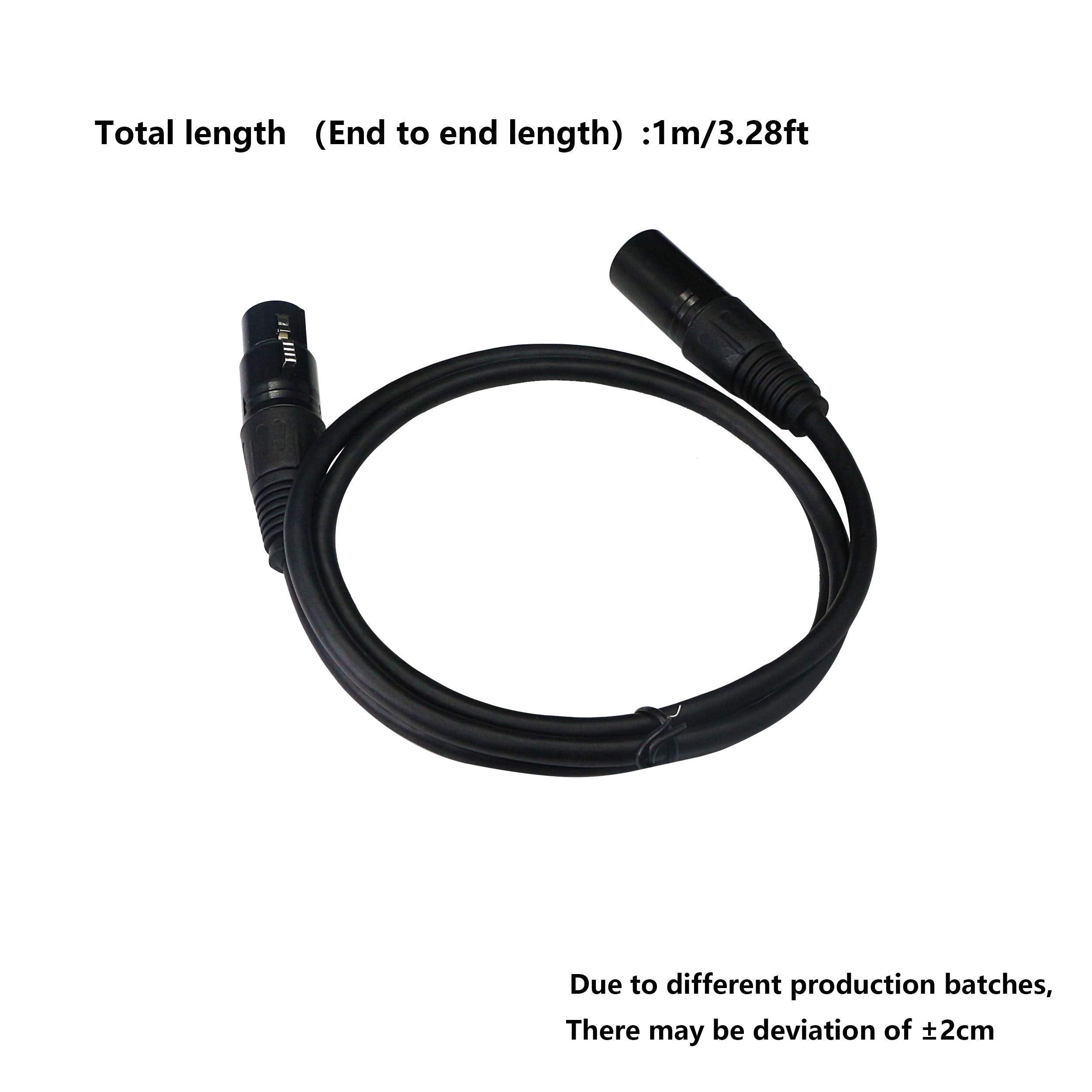 Sinloon (1M) Dmx Stage Light Cable,Dj Xlr Cable, 3 Pin Female Xlr To 5 Pin Male Xlr Dmx Turnaround Connection For Moving Head Li