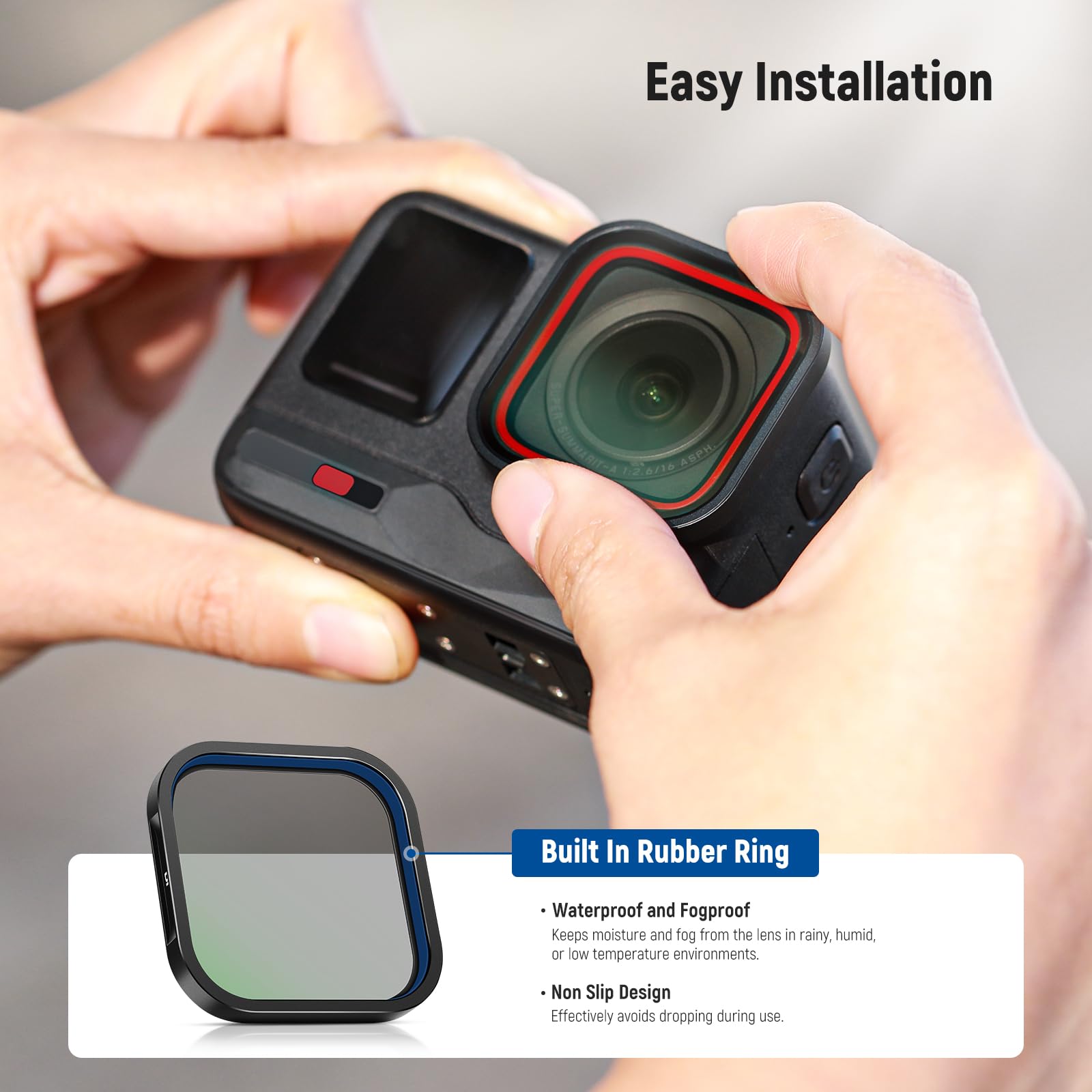 Neewer ND & CPL Filter Set for Insta360 Ace Pro Action Camera ND16 ND32 ND64 CPL Optical Glass Aluminum