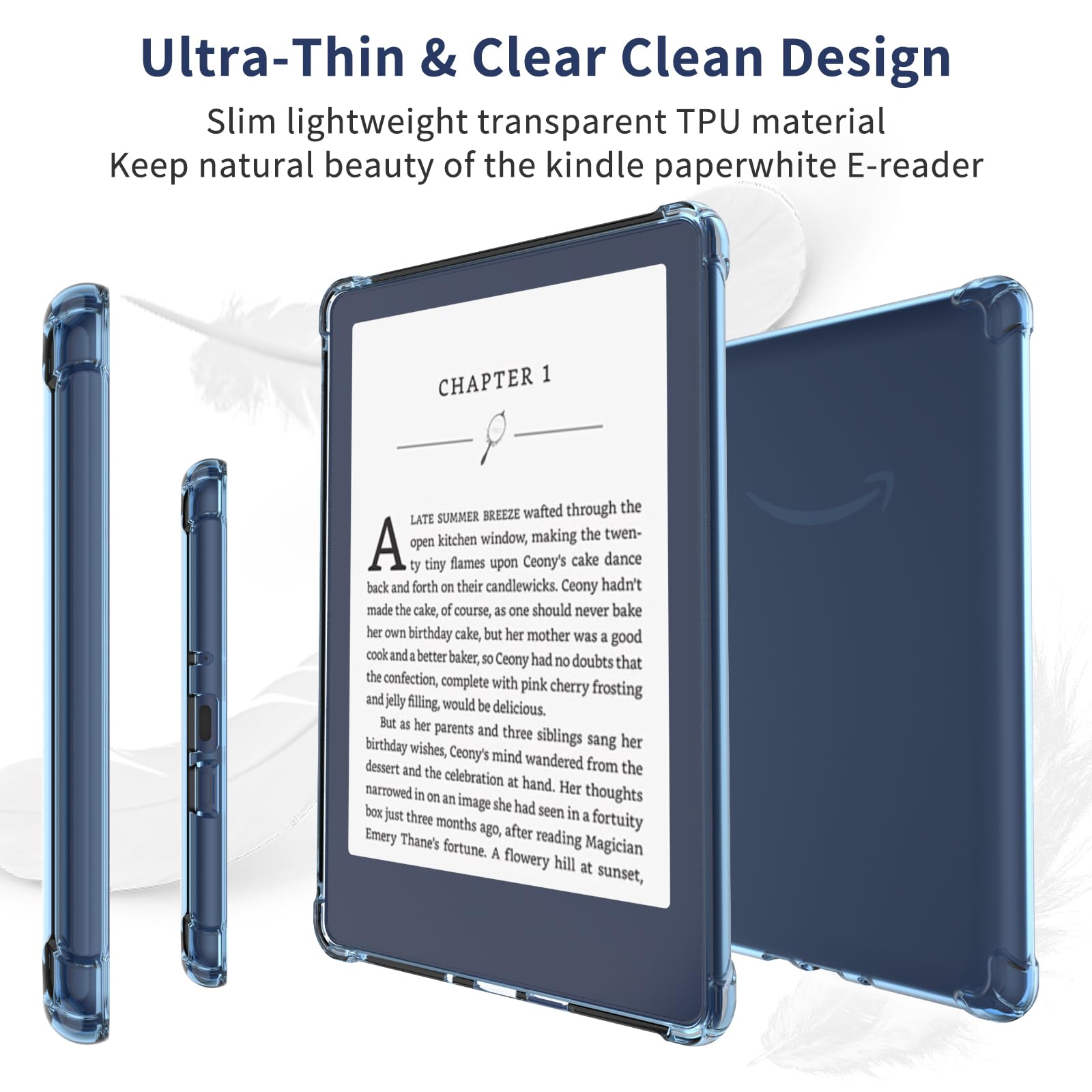 Clear Case For 6.8'' Kindle Paperwhite 11Th Gen 2021 And Paperwhite Signature Edition Case,Soft And Flexible Tpu Shockproof Back