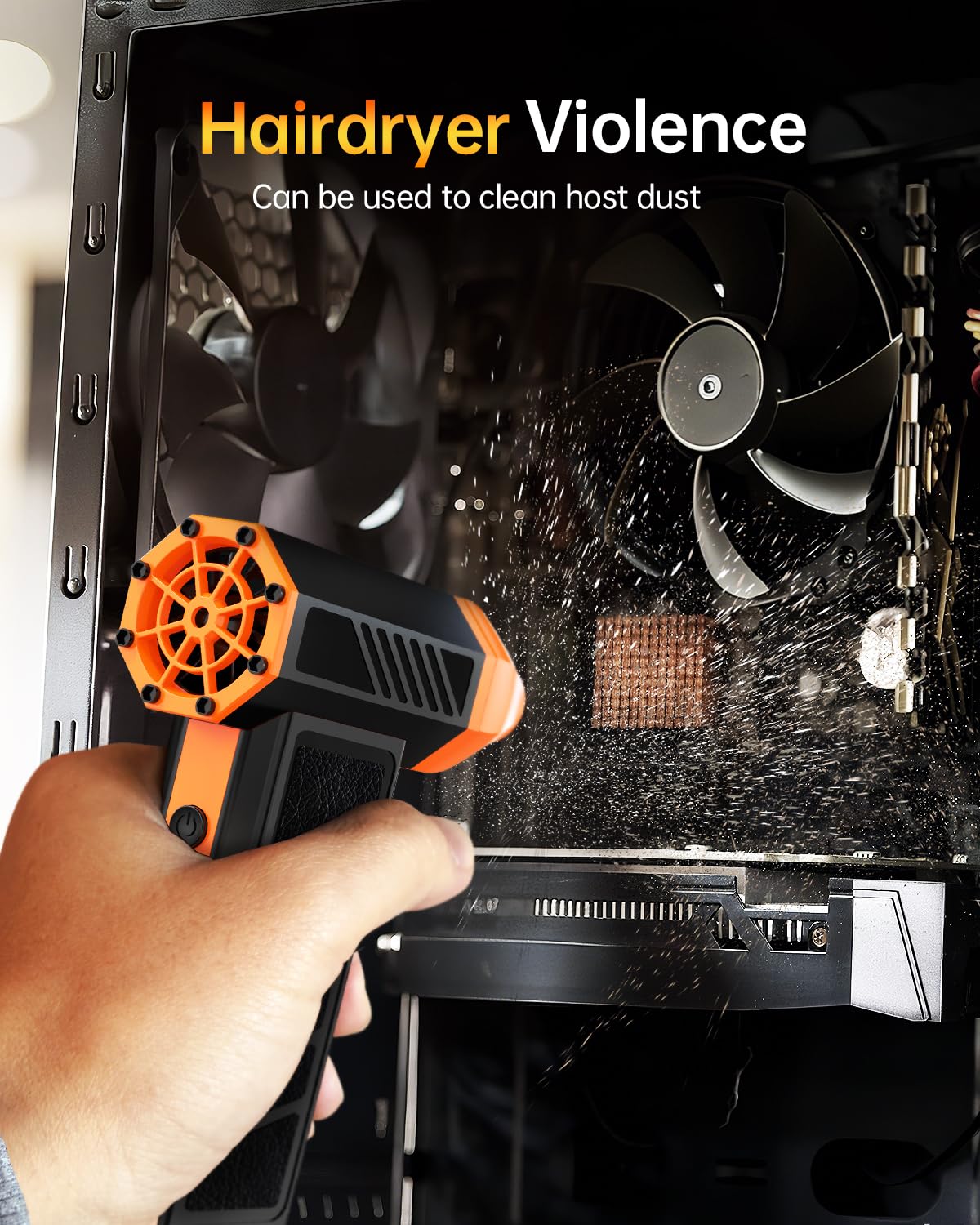 Electric Air Duster,Mini Compressed Air Blower Duster,Air Blower With Versatile Use For Electronics,Keyboard,Car,Home,Outdoor,Ha