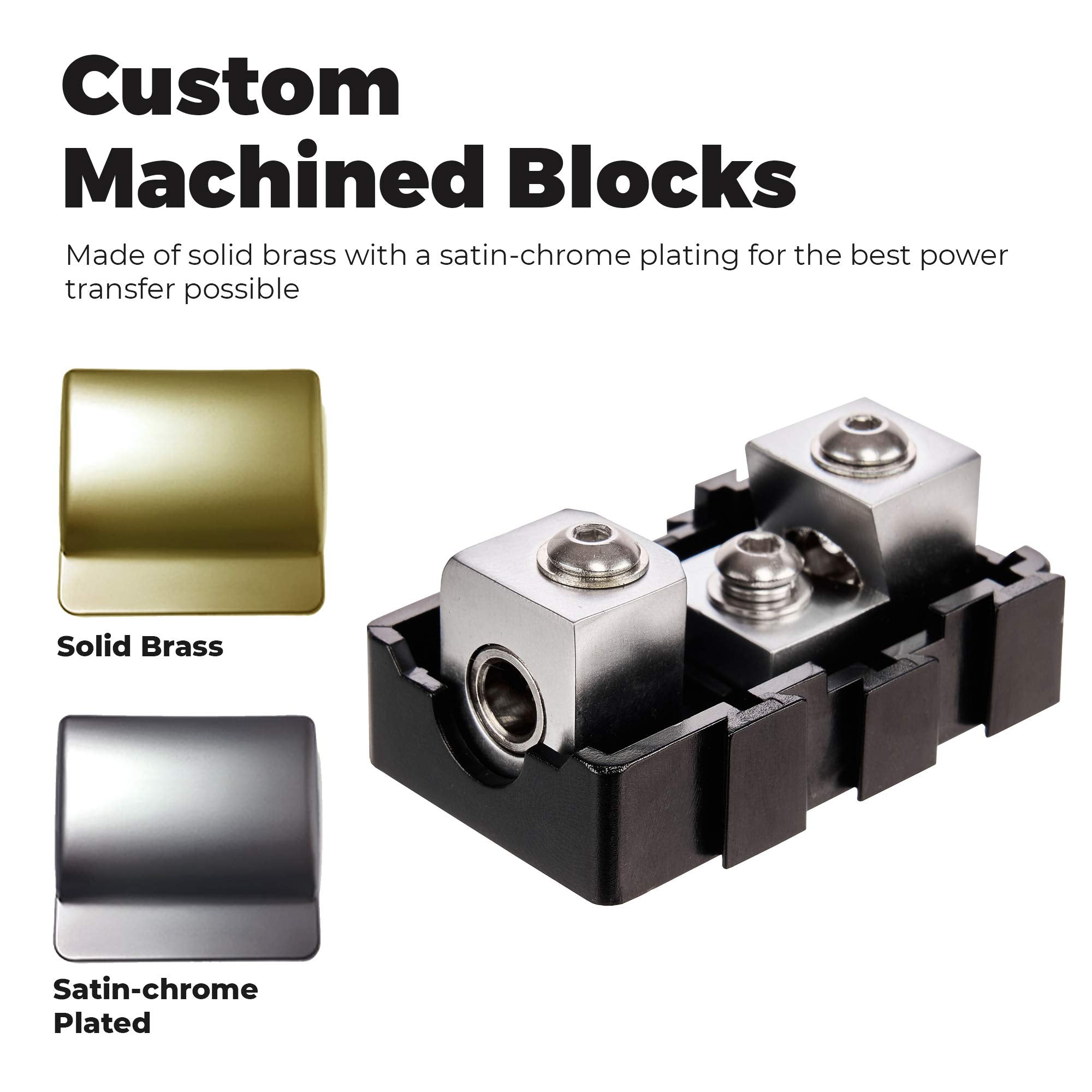 Nvx Xfmmini 4/8 Gauge Awg Mini Anl/Manl/Afs Modular Linkable In Ine Fuse Holder For Car Audio And Marine Audio