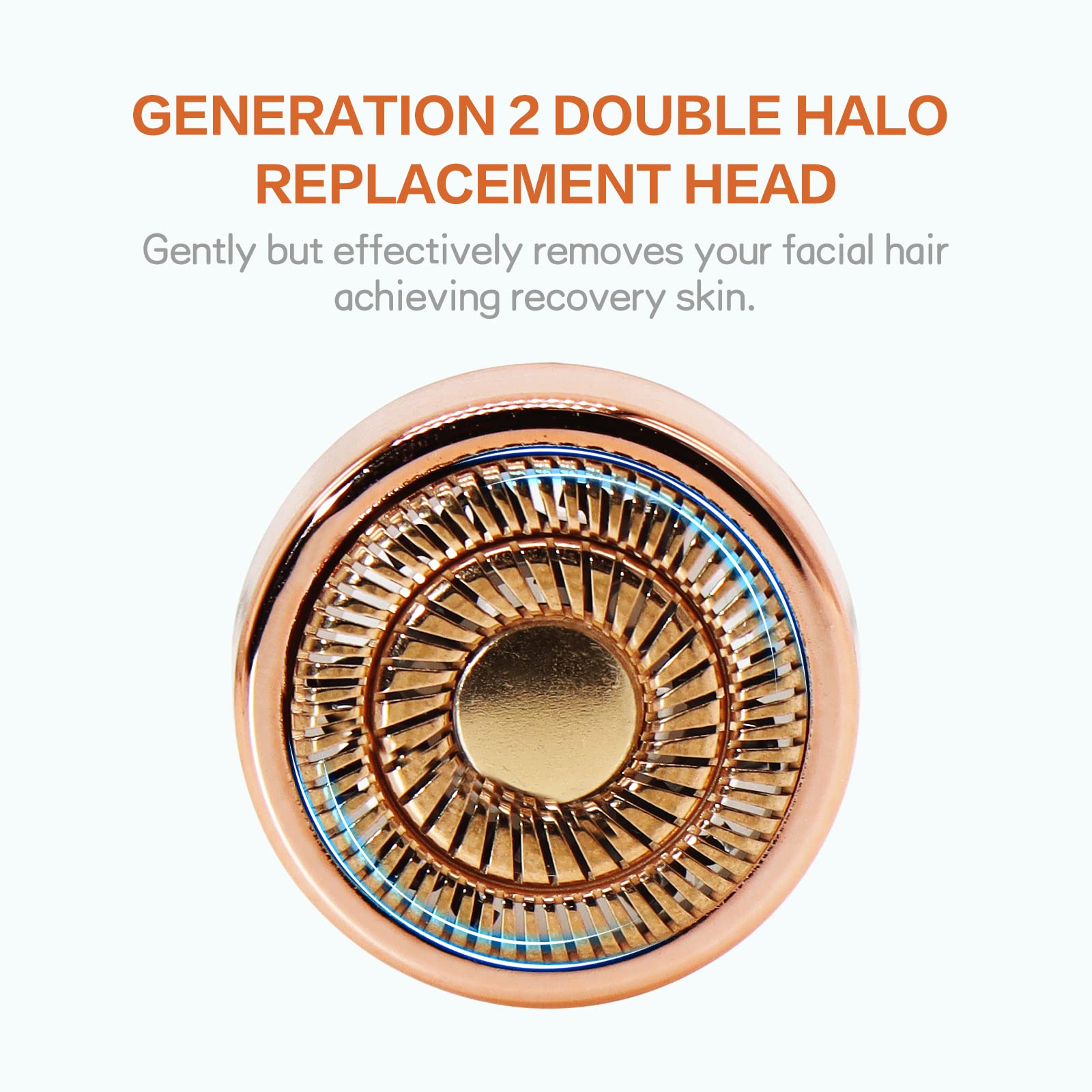 4 Count Facial Hair Remover Replacement Heads With 1 Cleaning Brush, For Flawless Finishing Touch Facial Hair Removal Tool For W