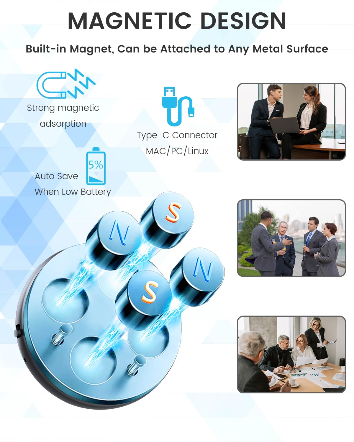 64Gb Voice Recorder, 3072Kbps Recording Device, Voice Activated Recorder With 800 Hours Capacity, Audio Recorder With Ai Intelli