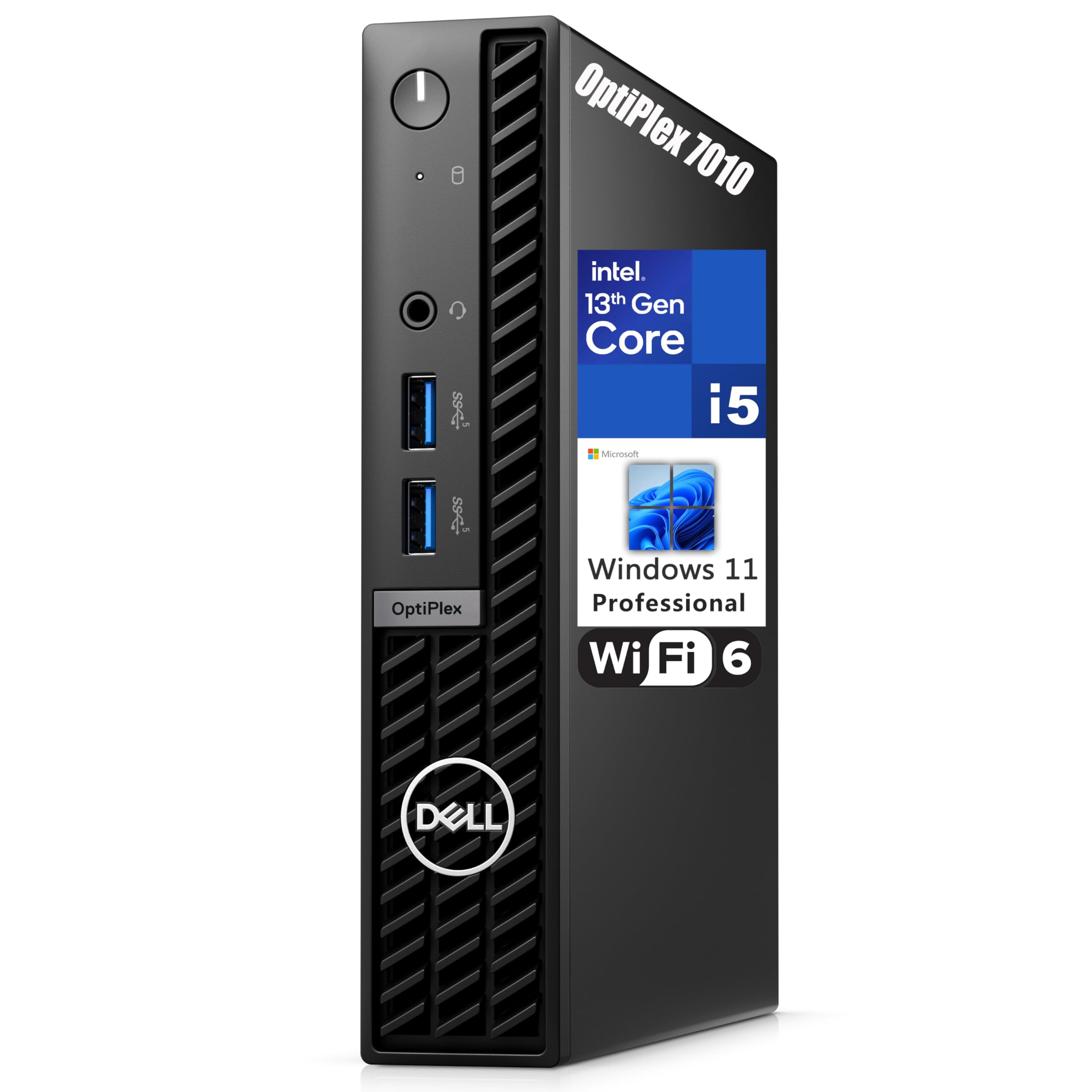 Dell OptiPlex 7010 MFF 1.2L Micro Form Factor Business Desktop Computer, 13th Gen Intel 14 Core i5-13500T (Beat i7-12700T), 16GB