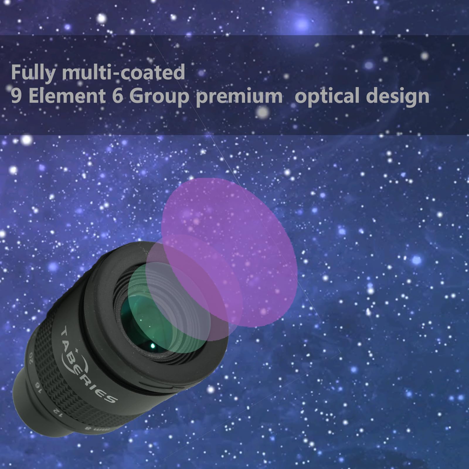 Zoom Eyepiece For Telescope,Versatile 8Mm 24Mm Zoom 1.25 Inch Telescope Eyepiece, 9 Element 6 Group,40 60 Field Of View, 17 22Mm