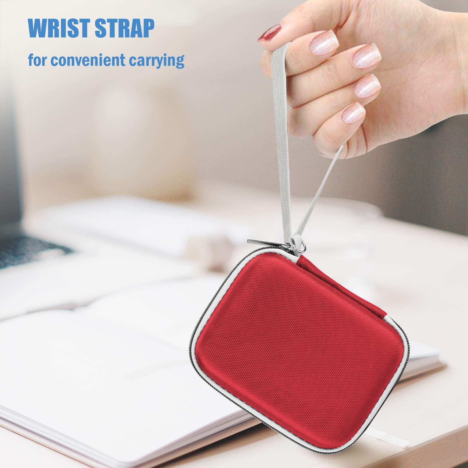 Procase Hard Carrying Case Compatible For Samsung T7/ T7 Touch Portable Ssd With 2 Cable Ties, Shockproof Travel Organizer For T