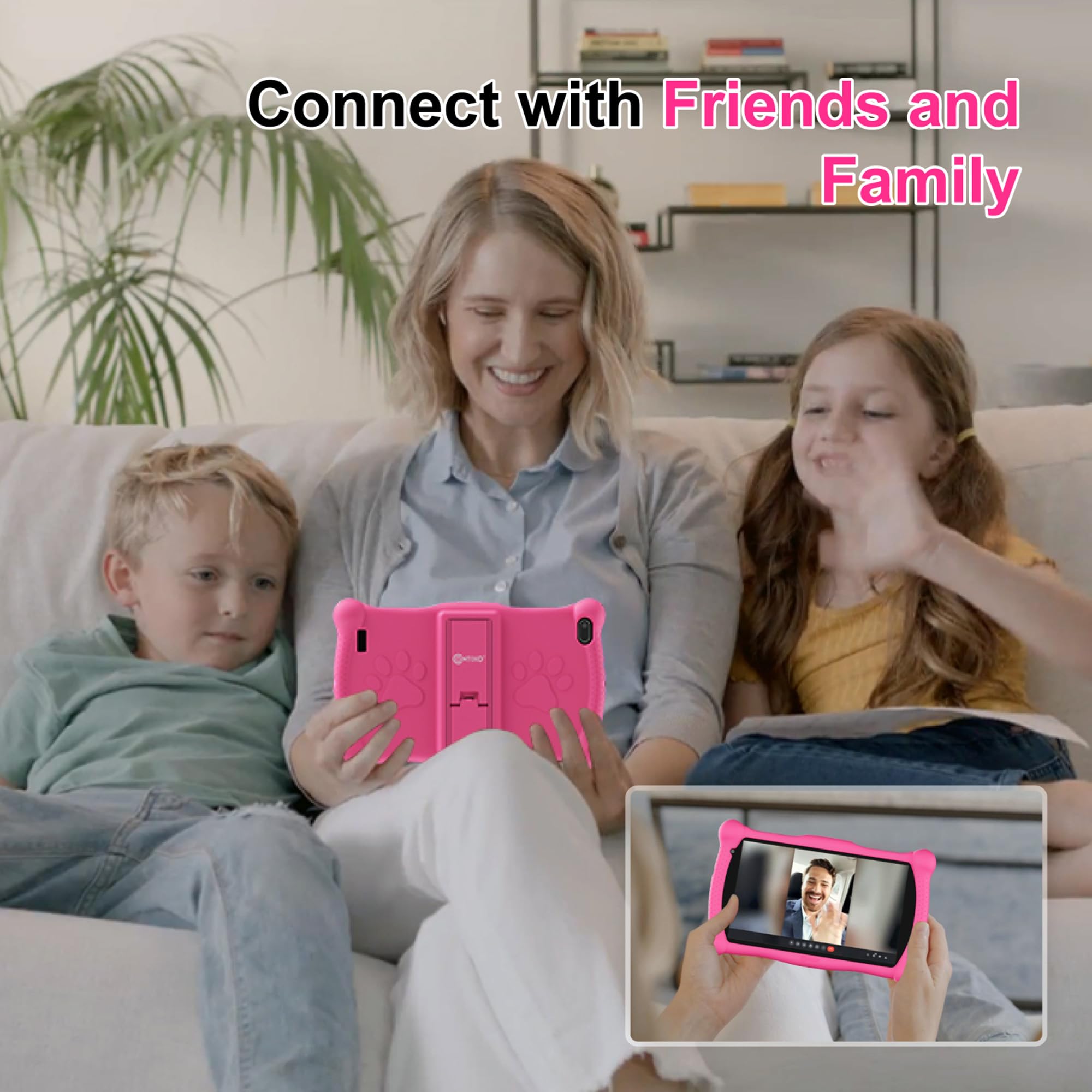 Contixo 7' Disney Kids Learning Tablet Bundle   Wifi, Bluetooth, Headphones, Stylus & Bag, 15 Pre Installed Teacher Approved Apps, Parental Controls, Ideal For Preprimary Education   Pink