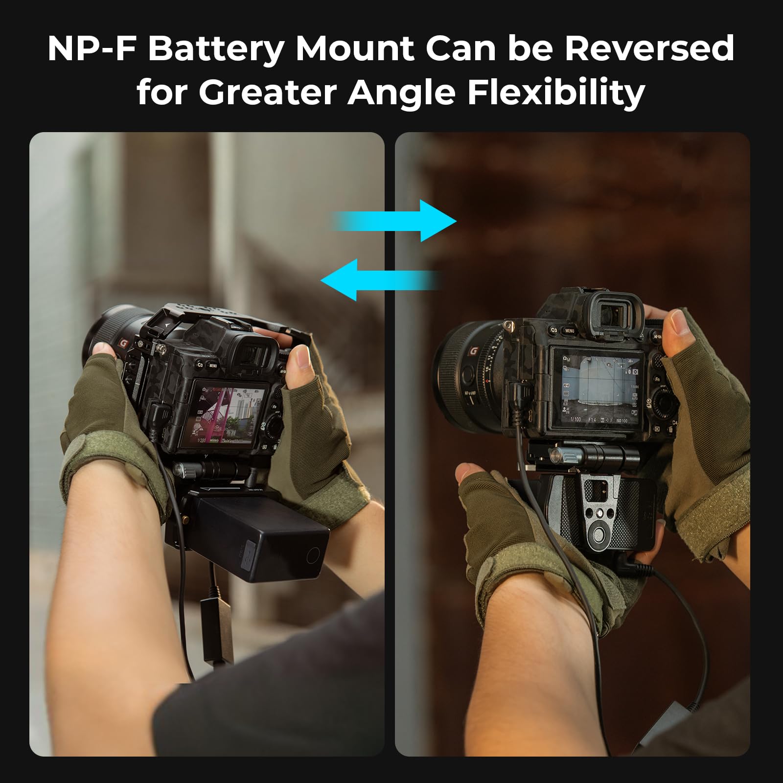 Smallrig Np-F Battery Plate With Quick Release Plate For Arca-Swiss, Dual Dc Output Ports, Compact & Foldable Np-F Battery Adapt