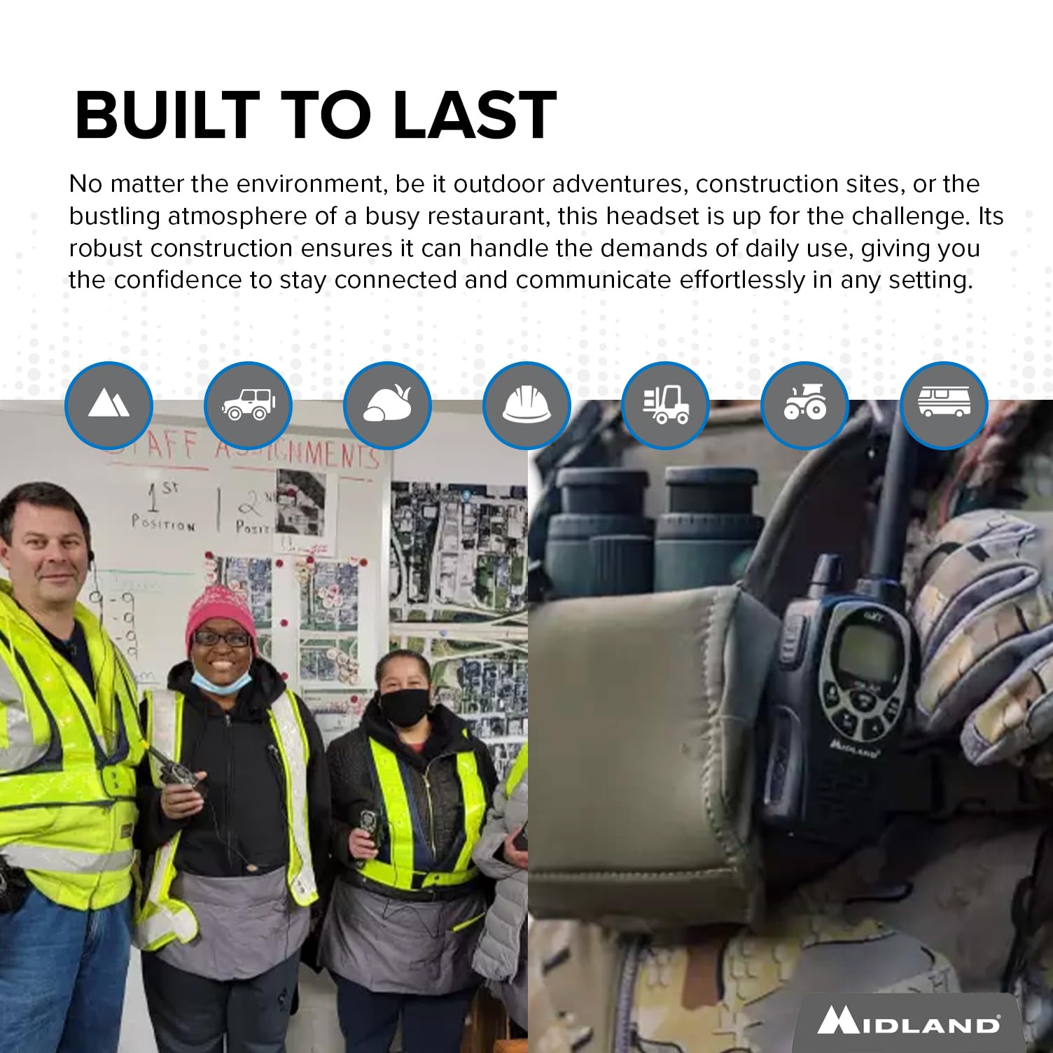 Midland Avp1 Vox Hands Free Microphone Headsets For Midland Handheld Radios   4 Pack