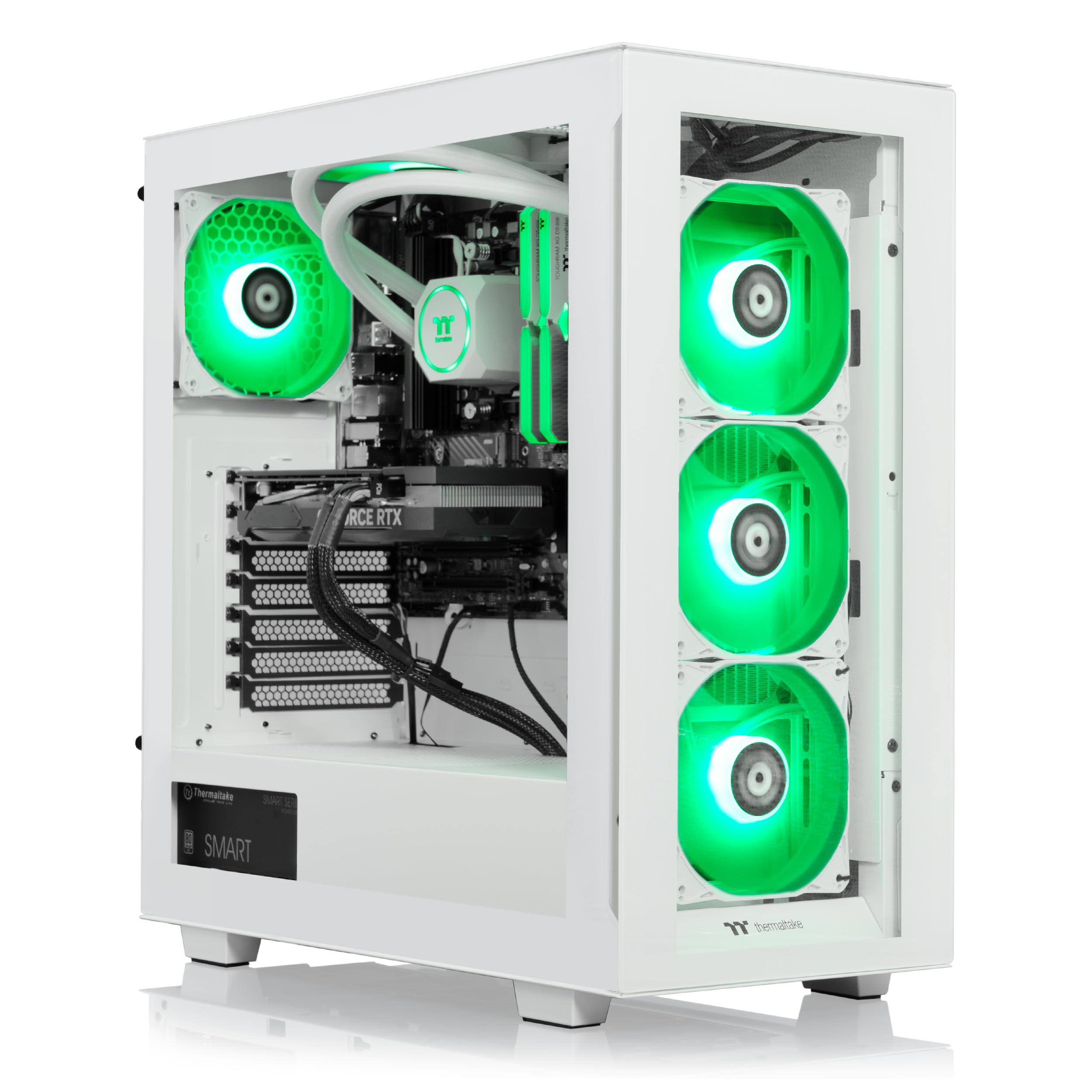 Thermaltake Lcgs View 460 Gaming Desktop (Amd Ryzen 5 7600X, 32Gb 5600Mt/S Ddr5 Rgb Memory, Nvidia Geforce Rtx 4060, 1Tb Nvme M.