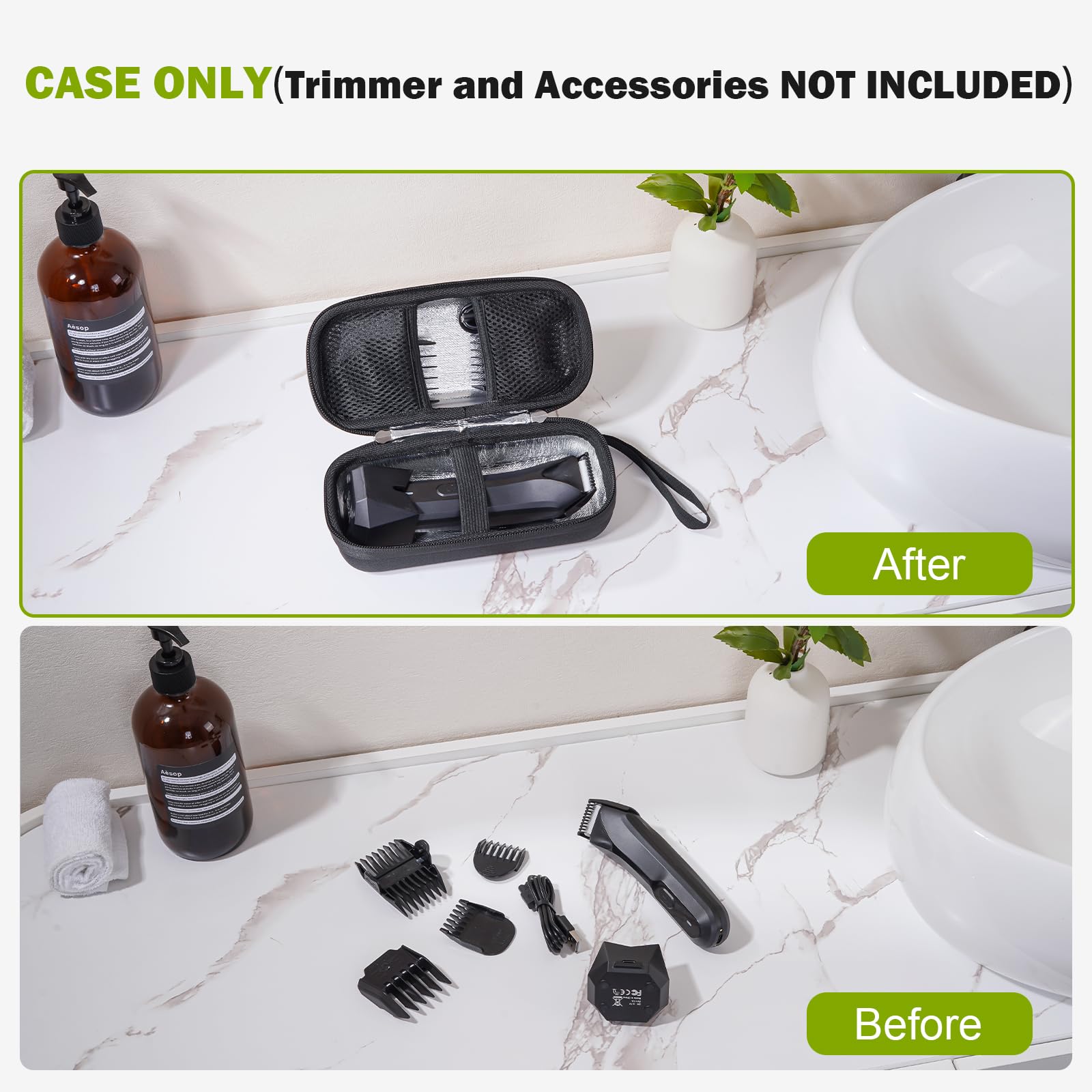 Procase Hard Case For Meridian Trimmer And Shaver, Electric Groin Body Pubic Hair Trimmer Organizer, Travel Carrying Bag For Ele