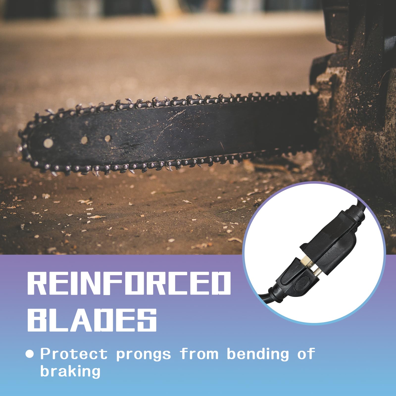 Greatide Indoor Outdoor Extension Cord 25 Ft, 16/3 Sjtw Weatherproof Black Electrical Cords, 13 Amp Heavy Duty 3 Prong Power Cab