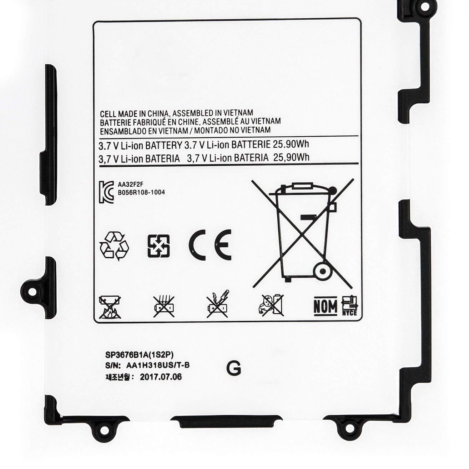 Sp3676B1A(1S2P) Sp3676B1A Tablet Battery Replacement For Samsung Galaxy Tab 2 10.1 Series Gt P7510 Gt 7511 Gt N8010 Gt P5100 Gt