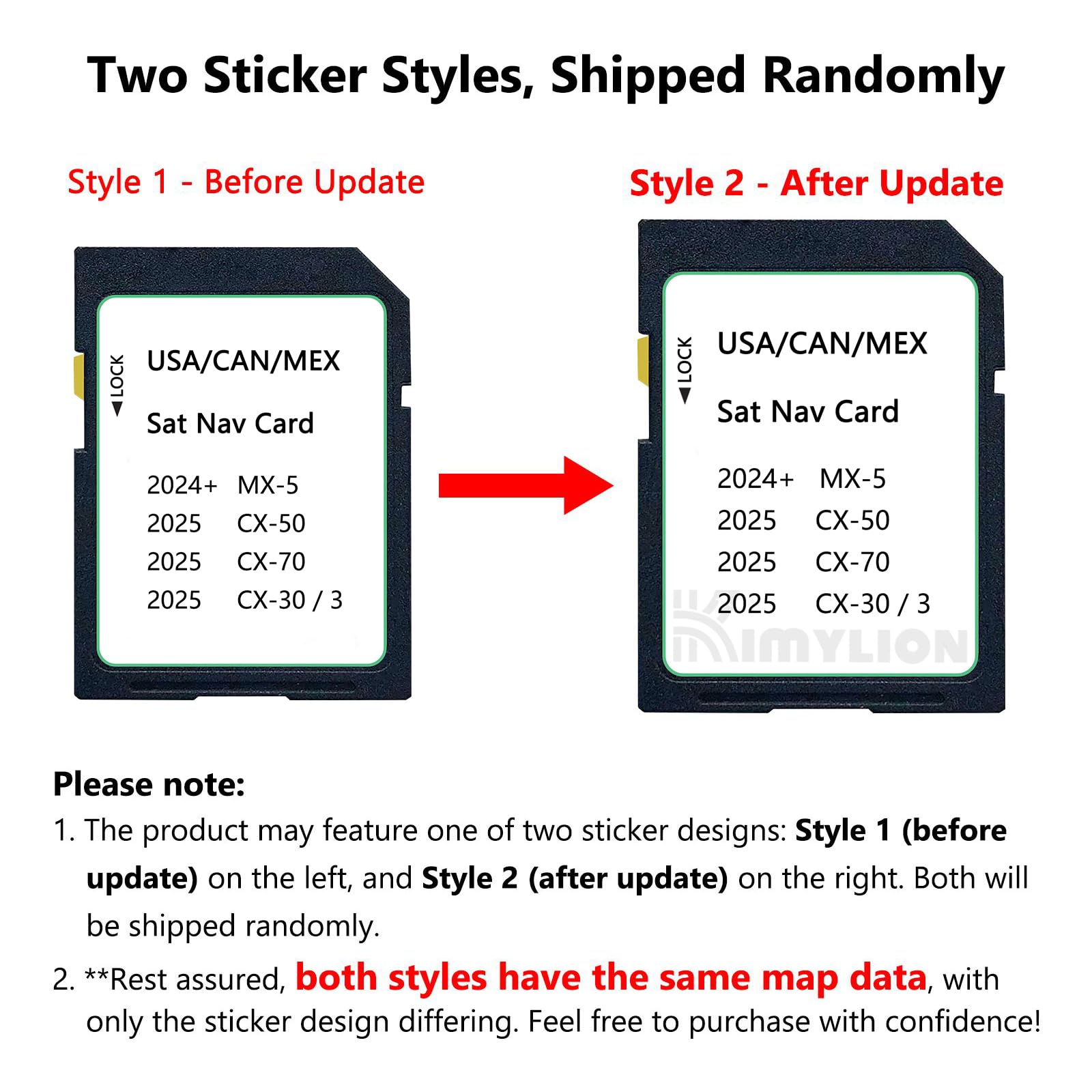 Latest Version Navigation Sd Card, Gps Sd Map Card Compatible With 2025 Cx 50/3 / Cx 30 / Cx 70, 2024+ Mx 5, Usa/Can/Mex Maps