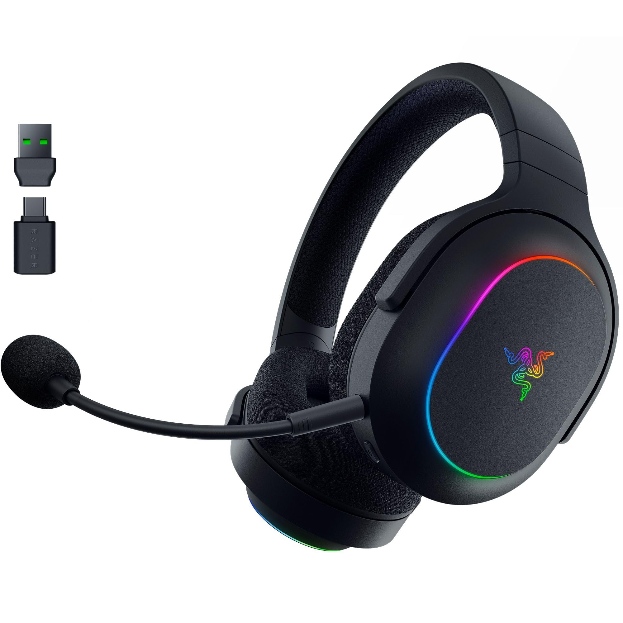 Razer Barracuda X Chroma Wireless Gaming Headset: 2.4Ghz Wireless & Bluetooth   Lightweight   Chroma Rgb   40Mm Drivers   Cardio