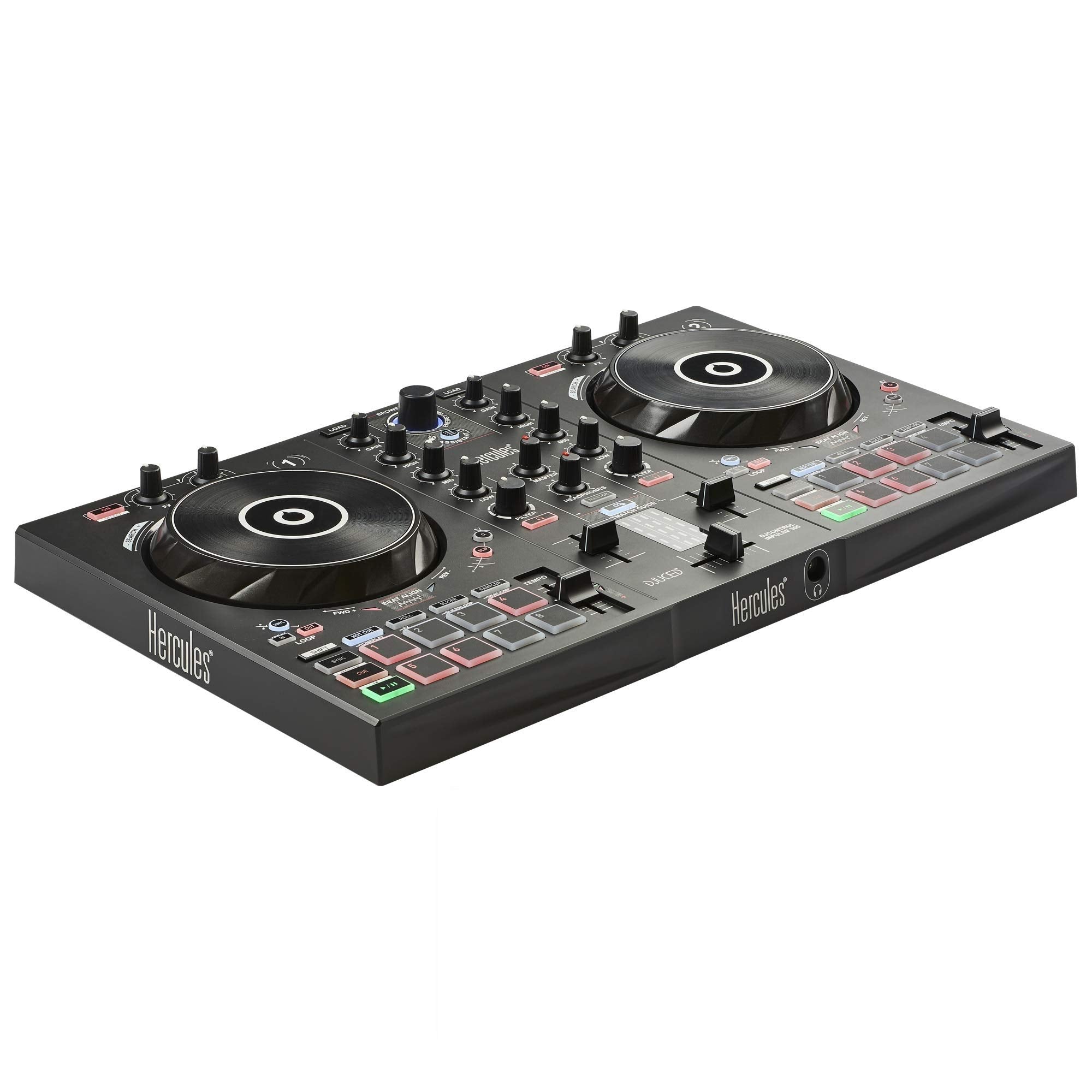 Hercules Dj Control Inpulse 300 | 2 Channel Usb Controller, With Beatmatch Guide, Dj Academy And Full Dj Software Djuced Included