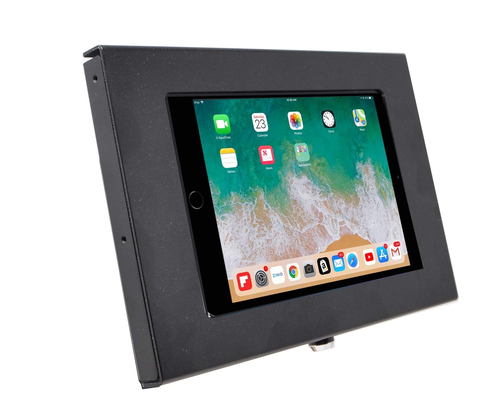 Tabcare Locking Security Metal Case For Ipad Mini Used As Kiosk, Pos, Store, Show Display (Black, Ipad Mini 4/5)