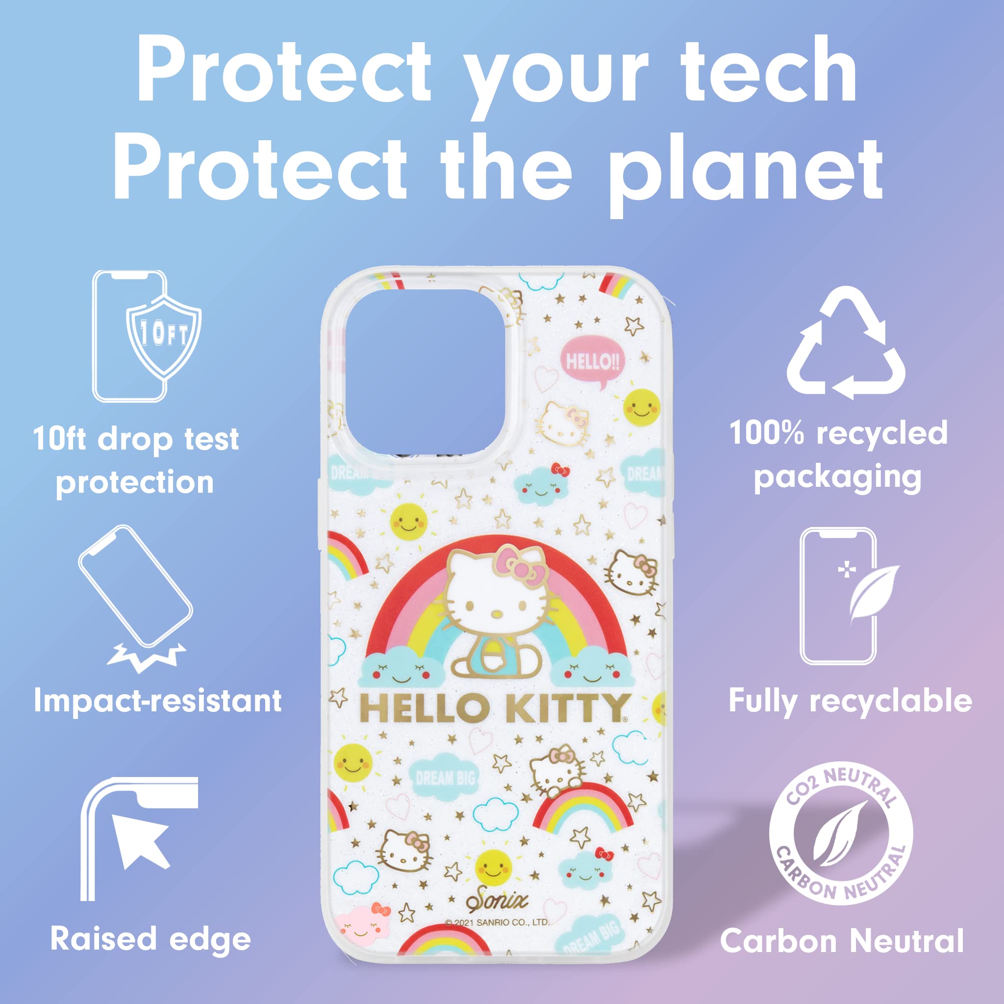 Sonix X Sanrio Case For Iphone 14 Pro Max | Compatible With Magsafe | 10Ft Drop Tested | Cosmic Hello Kitty