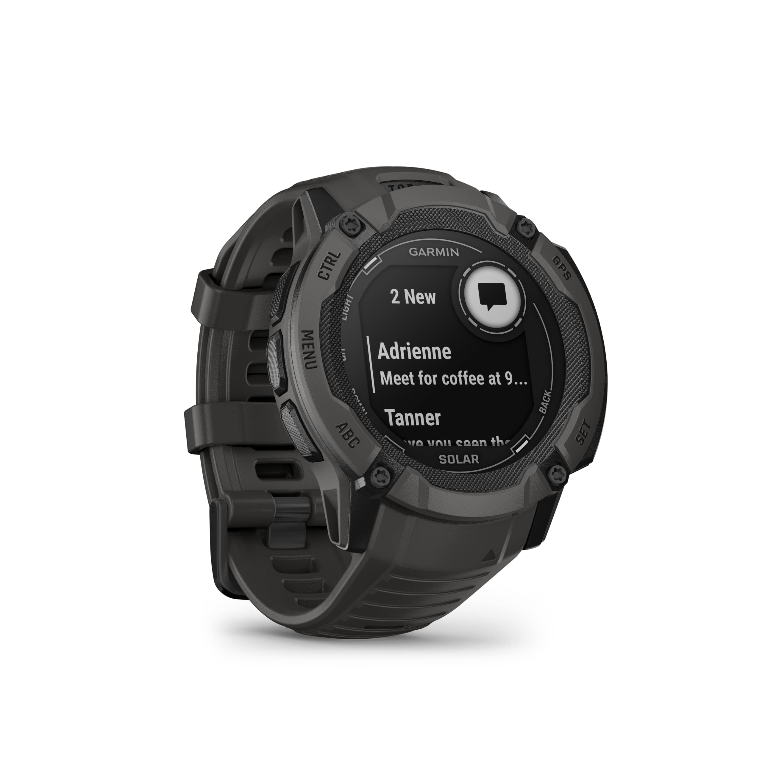 Garmin Instinct 2X Solar, Rugged Gps Smartwatch, Built-In Flashlight, Solar Charging Capability, Multi-Band Gnss, Graphite