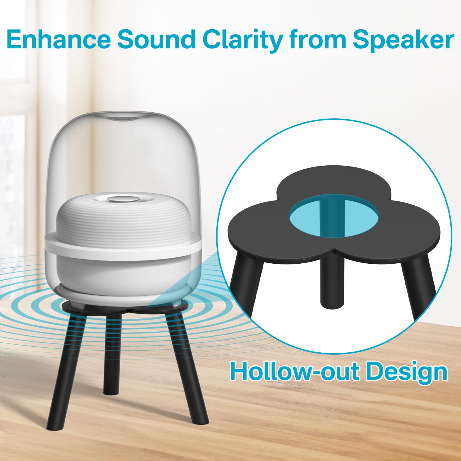 Premium Desktop Speaker Stand For Harman Kardon Aura Studio 3, Aura Studio 4, Soundsticks 4 Bluetooth Speaker Desk Stand   Anti