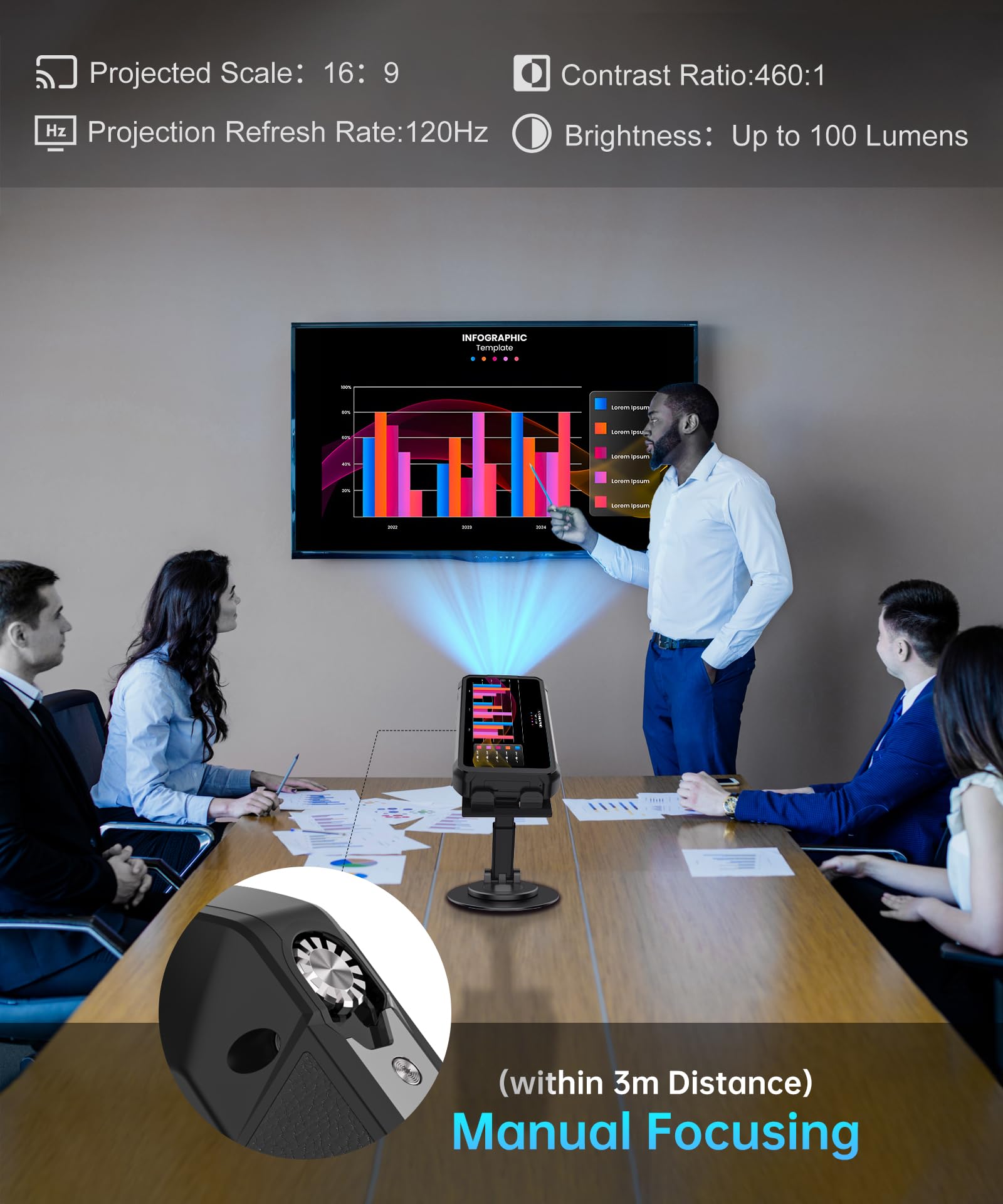 8849 Tank 3 Pro Rugged Smartphone Unlocked, Android 14 Waterproof Rugged Cell Phone With Projector, 6.79 23800Mah 5G Mobile Phon