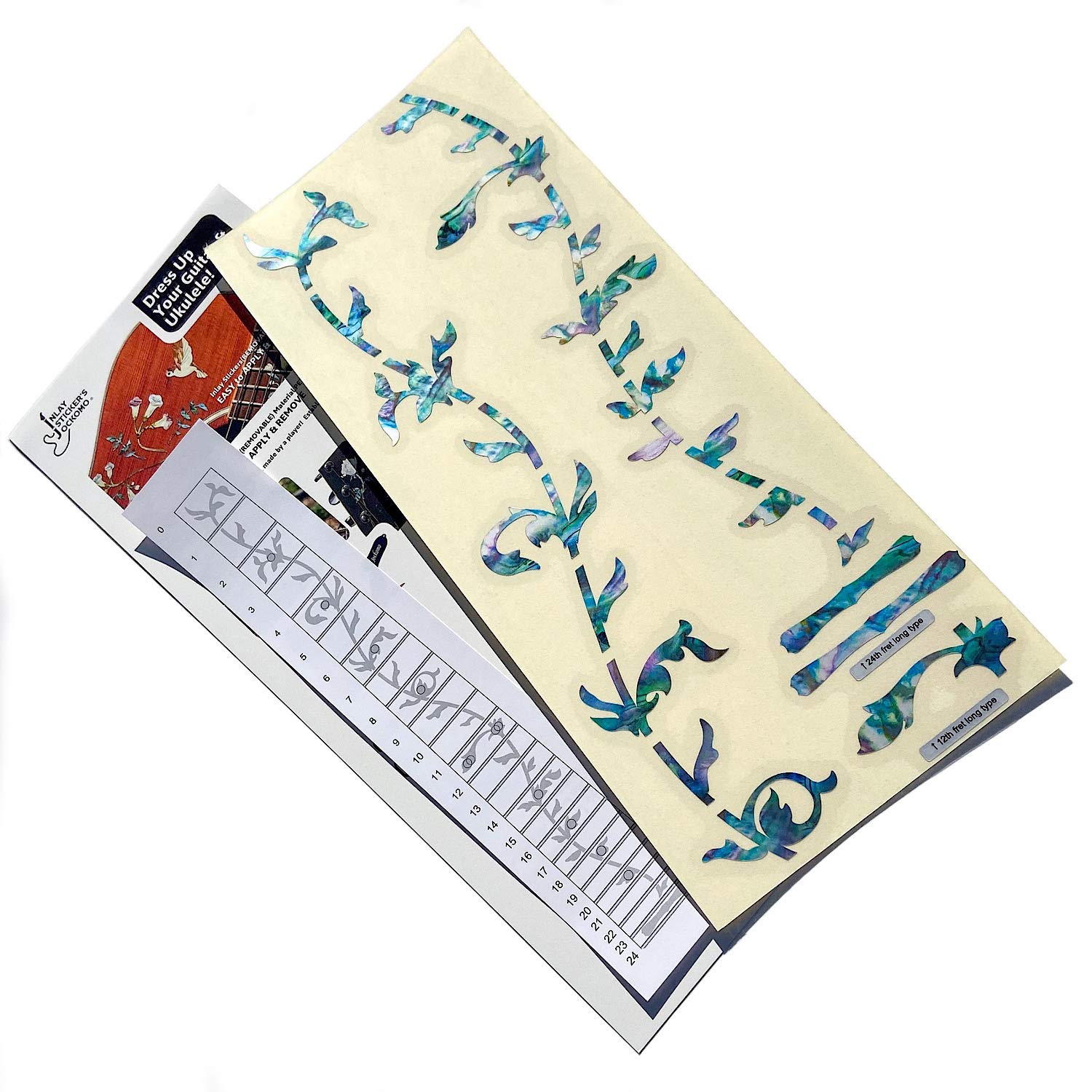 Inlay Sticker Fret Markers For Guitars   Tree Of Life   Abalone Mix