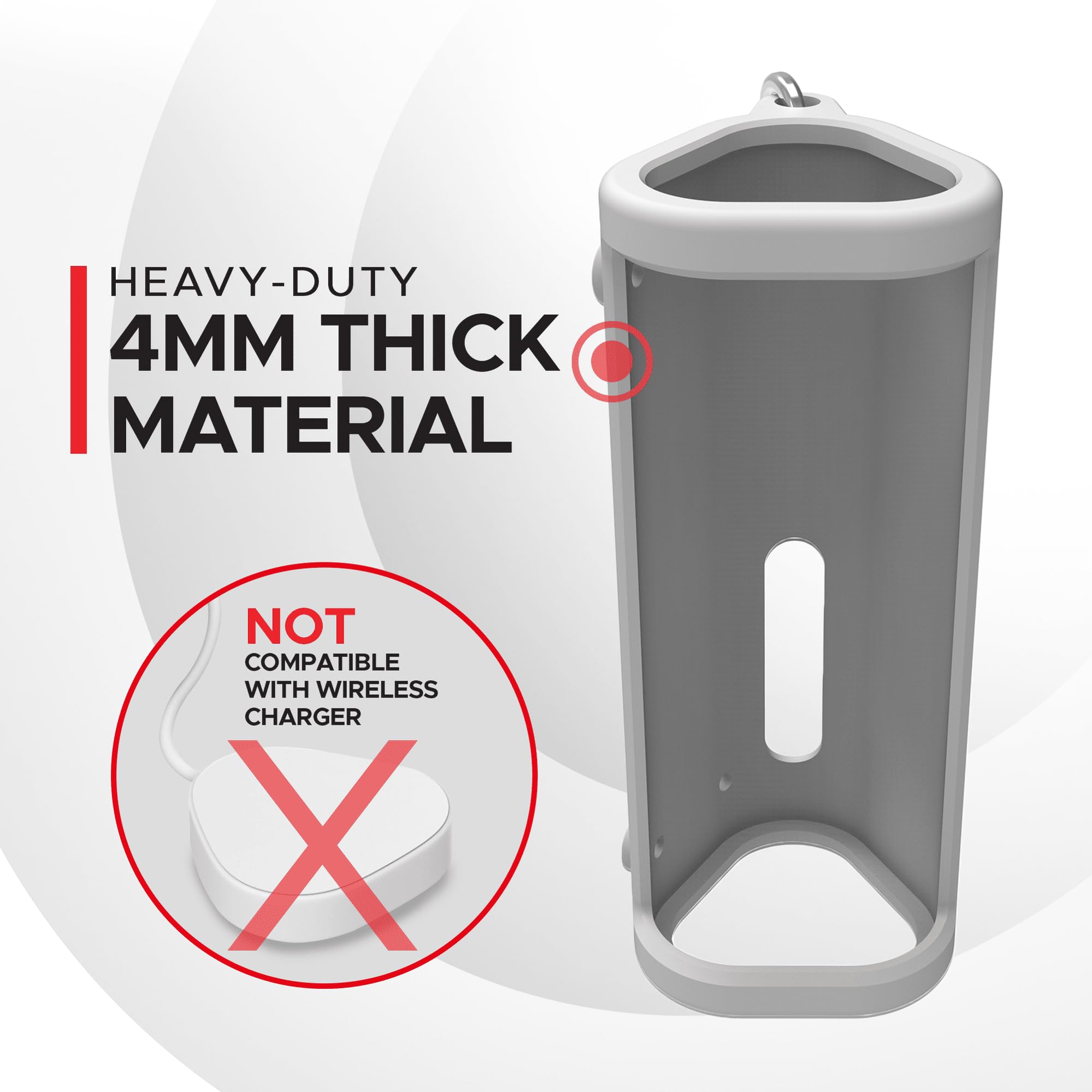 Heavy Duty Protective Silicone Carrying Case For Sonos Roam & Roam Sl | White | Protect Your Wireless Bluetooth Speaker Using Th