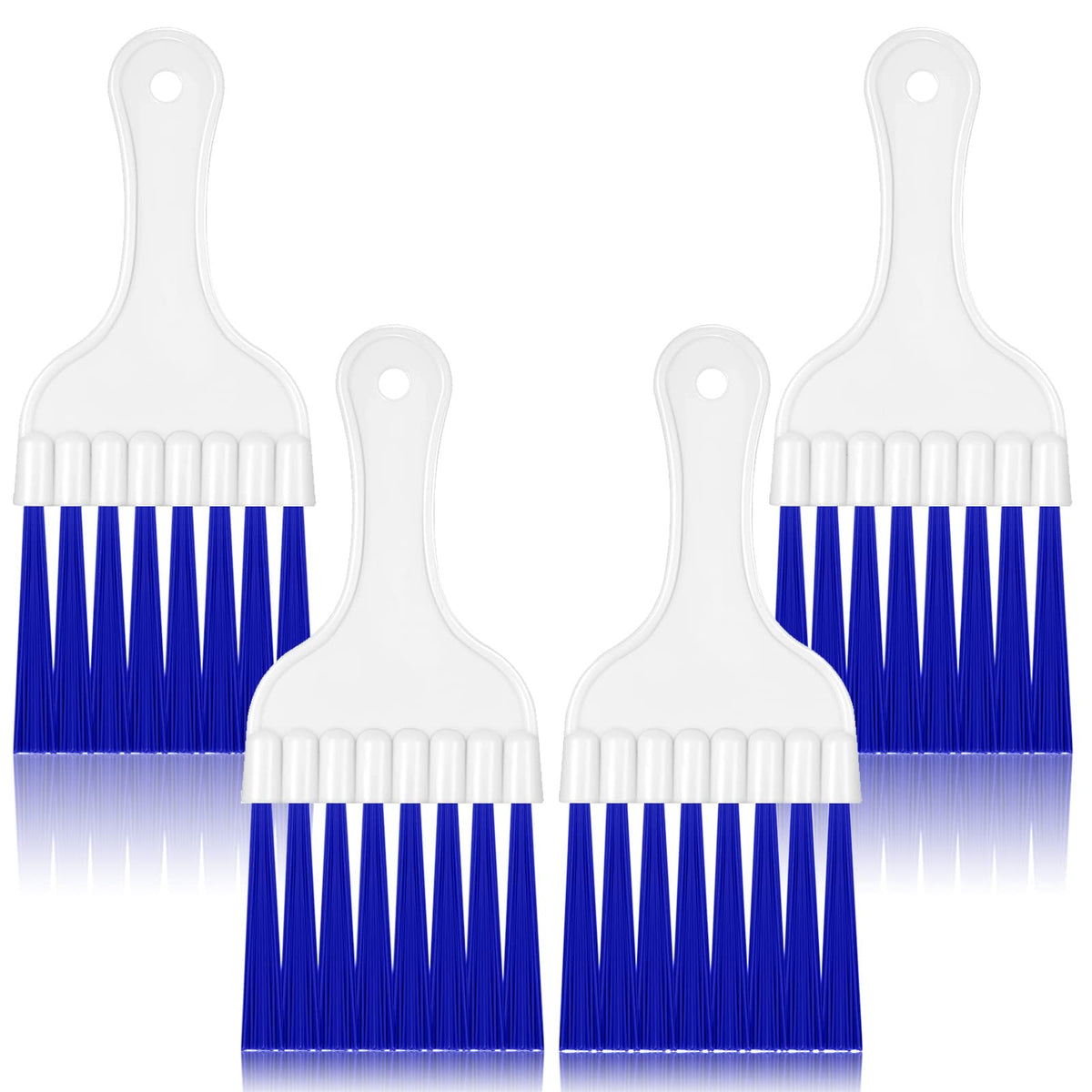 4 Packs Air Conditioner Condenser Cleaning Brush Refrigerator Coil Brush Hvac Coil Cleaner Brush Small Plastic Whisk Brush (Blue