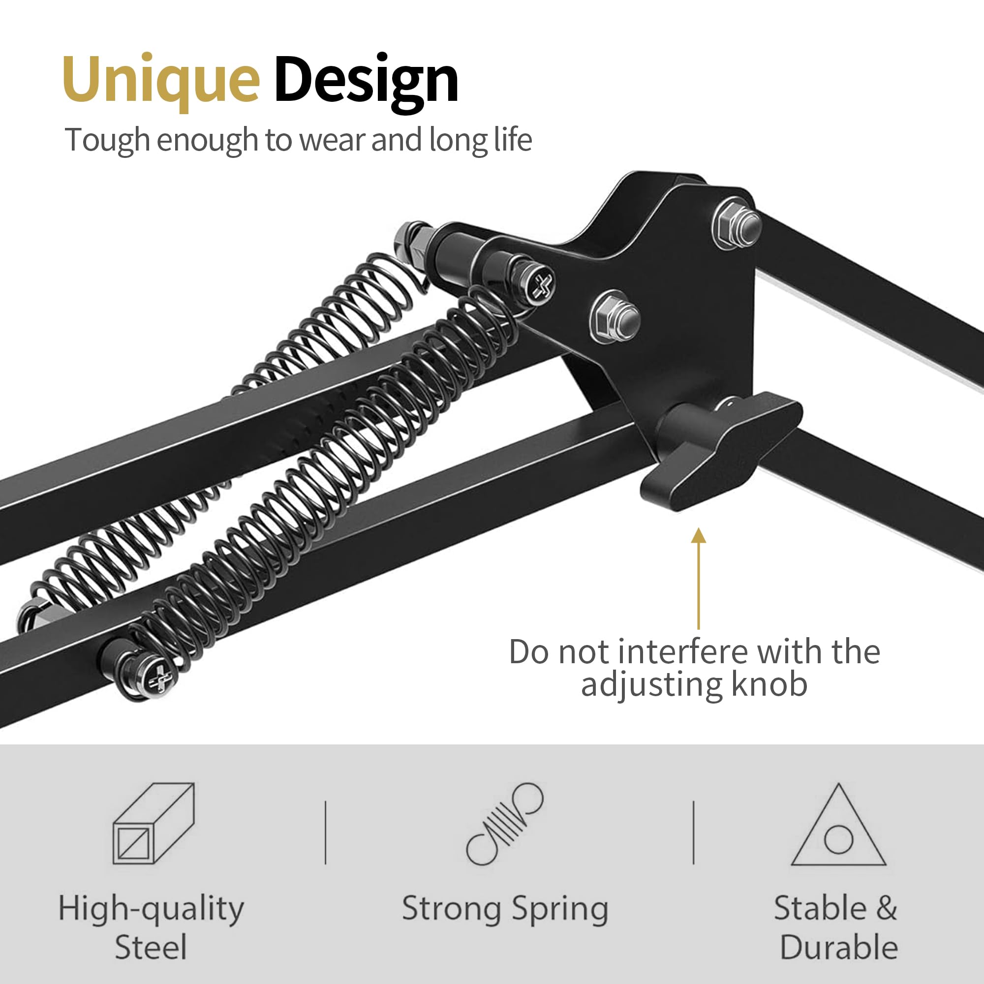 Marengo Mic Boom Arm Desk Microphone Stand Adapter Mic Holder Adjustable With 3/8  To 5/8  Screw For Blue Yeti Snowball, Hyperx