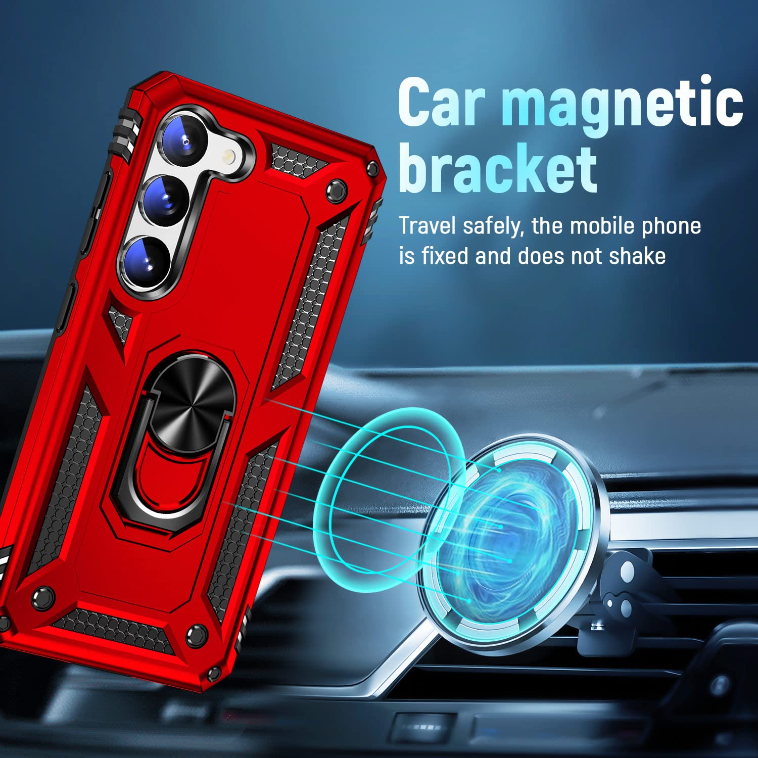 Zoeii Case For S23 Plus, S23 Plus Case,Heavy Duty Drop Protection Rugged Shockproof/Dust Proof Military Protective Tough Durable