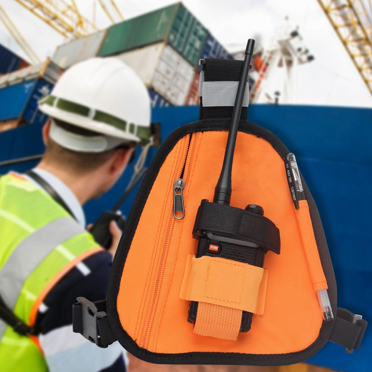 Radio Chest Harness Tactical Vest Nylon Military Vest Chest Rig Pack Pouch Holster Tactical Harness Walkie Talkie Waist Pack For