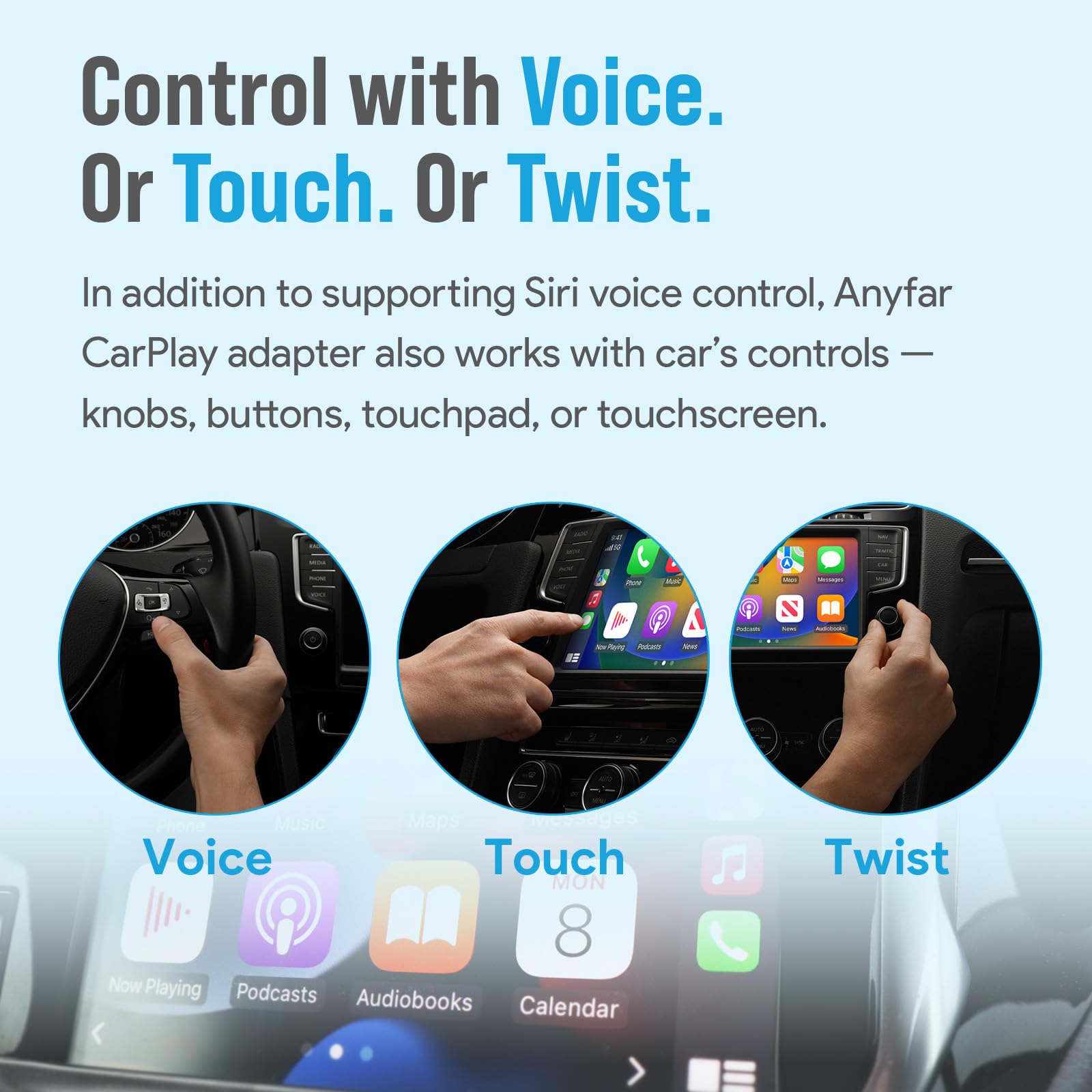 Anyfar Wireless Carplay Adapter For Iphone, Only For 2016+ Cars With Factory Wired Carplay, Dual Core 5G Chip (Upgraded), Auto C