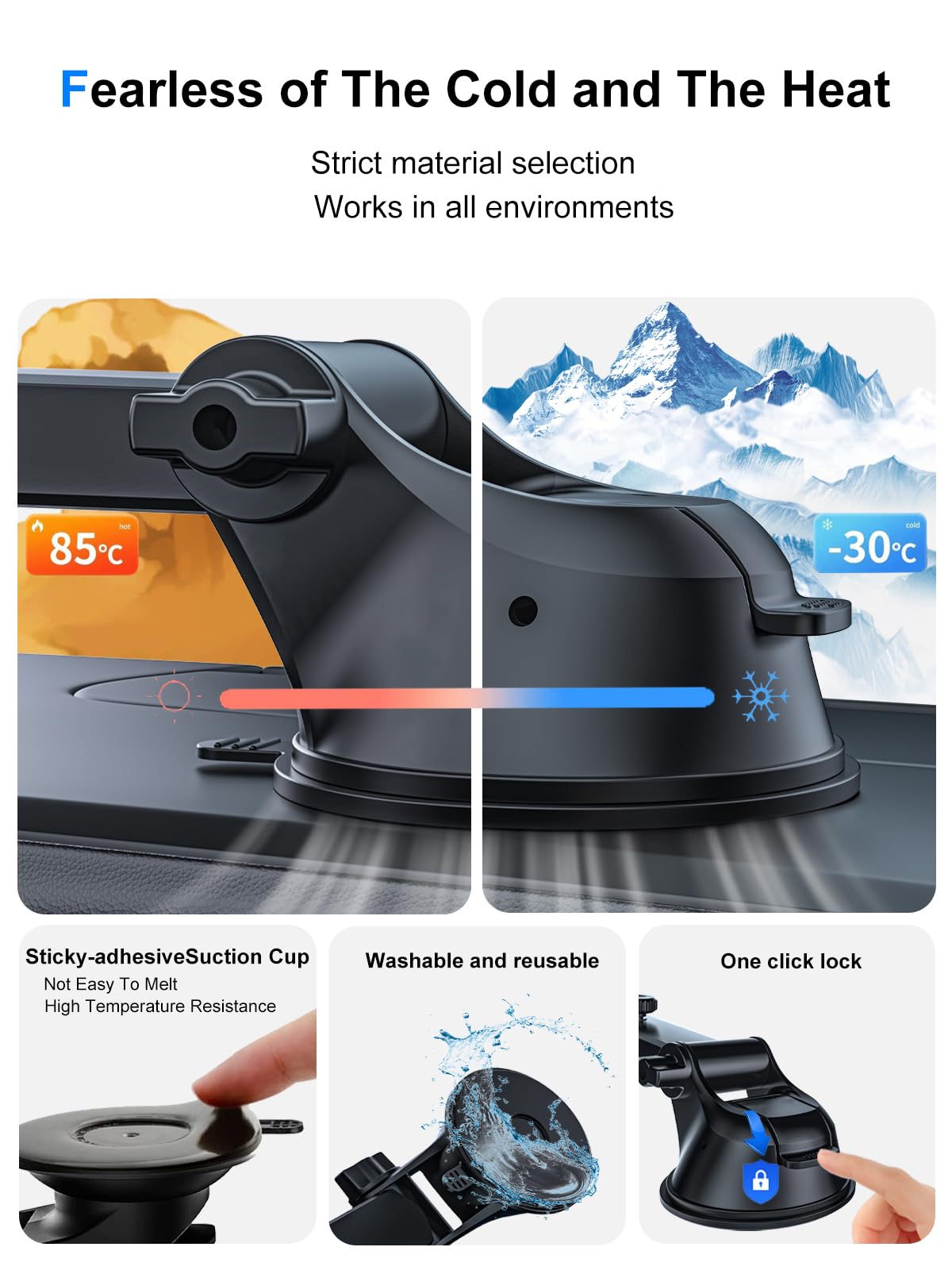 Kolasels Car Dashboard Windshield Tablet Mount For 4 13' Ipad & Phone, Telescopic Arm Suction Cup Truck Dash Window Tablet Holder For Ipad Pro 12.9 11 10.5 9.7, Ipad Air Mini, Samsung Tabs, Iphone Etc