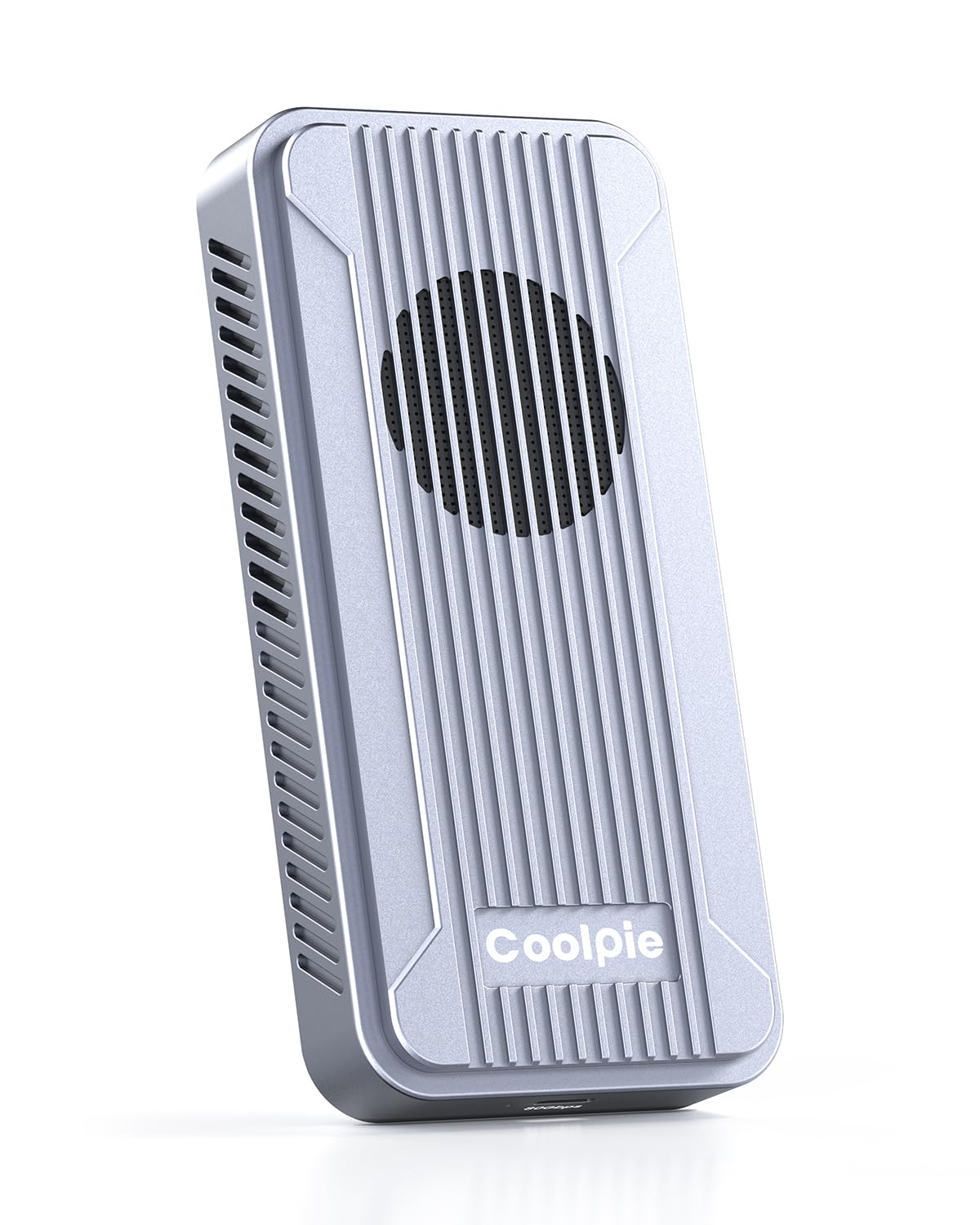 Coolpie 80Gbps M.2 NVMe Enclosure: Aluminum with Cooling Fan & Temp Control | Compatible with TB5/4/3, USB4 2.0 | Supports M&B+M