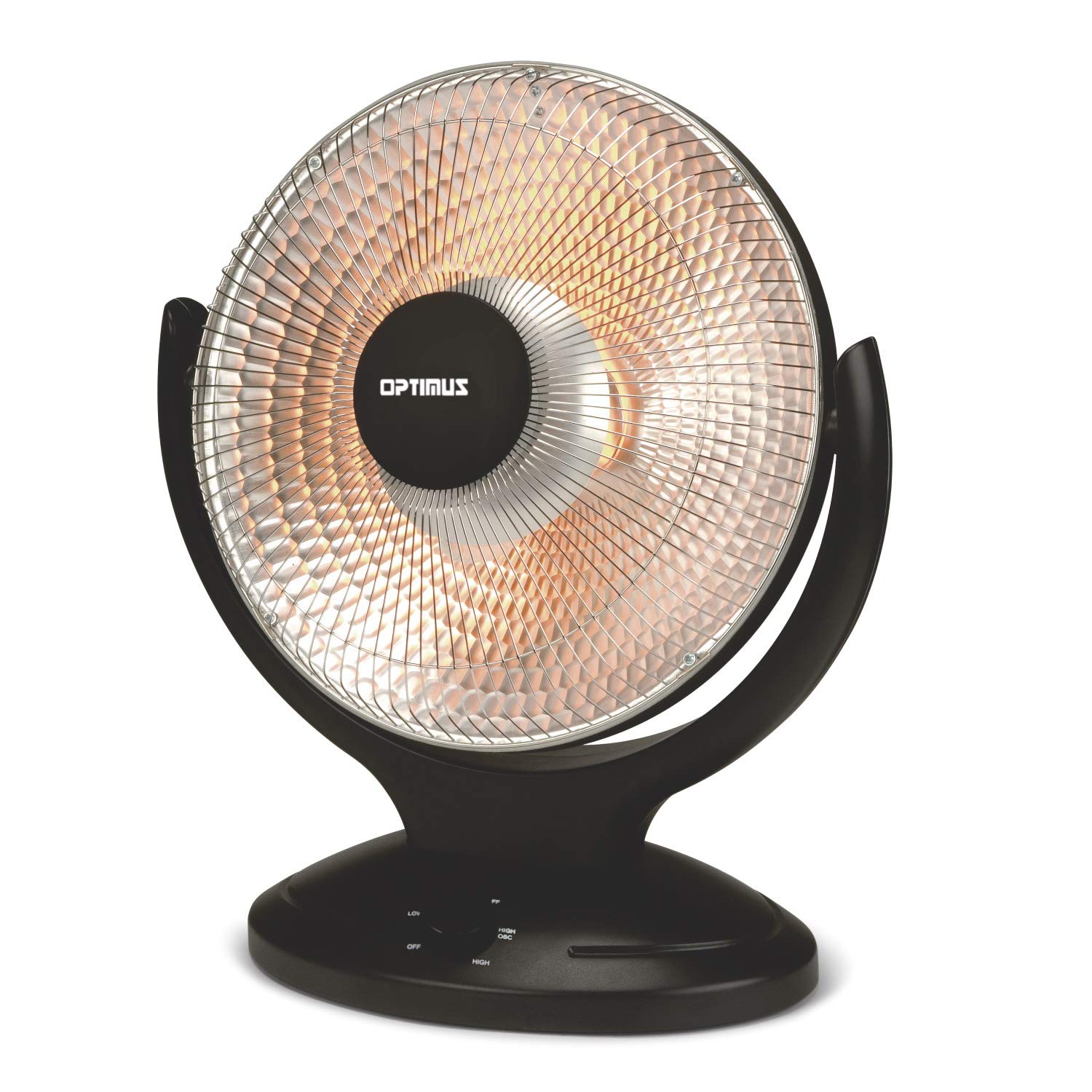 Optimus Oscillation Parabolic Radiant Heater, Black